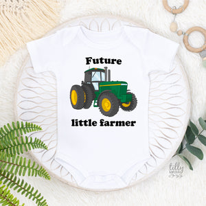 Future Little Farmer Bodysuit, Future Farmer Bodysuit, Pregnancy Announcement Bodysuit, Farm Baby Bodysuit, Newborn Baby Gift For Farmers