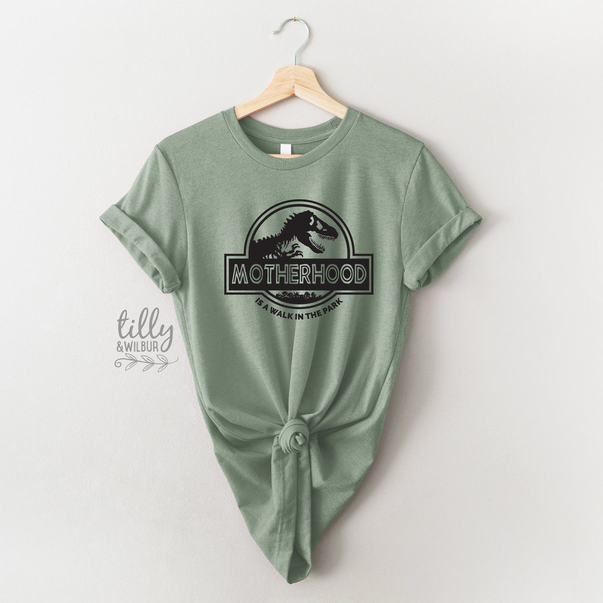 Motherhood Is A Walk In The Park Women&amp;#39;s T-Shirt, Funny Mum Tee, Dinosaur Mum Shirt, Mother&amp;#39;s Day Gift, Jurassic Park Mum Gift, Mamasaurus