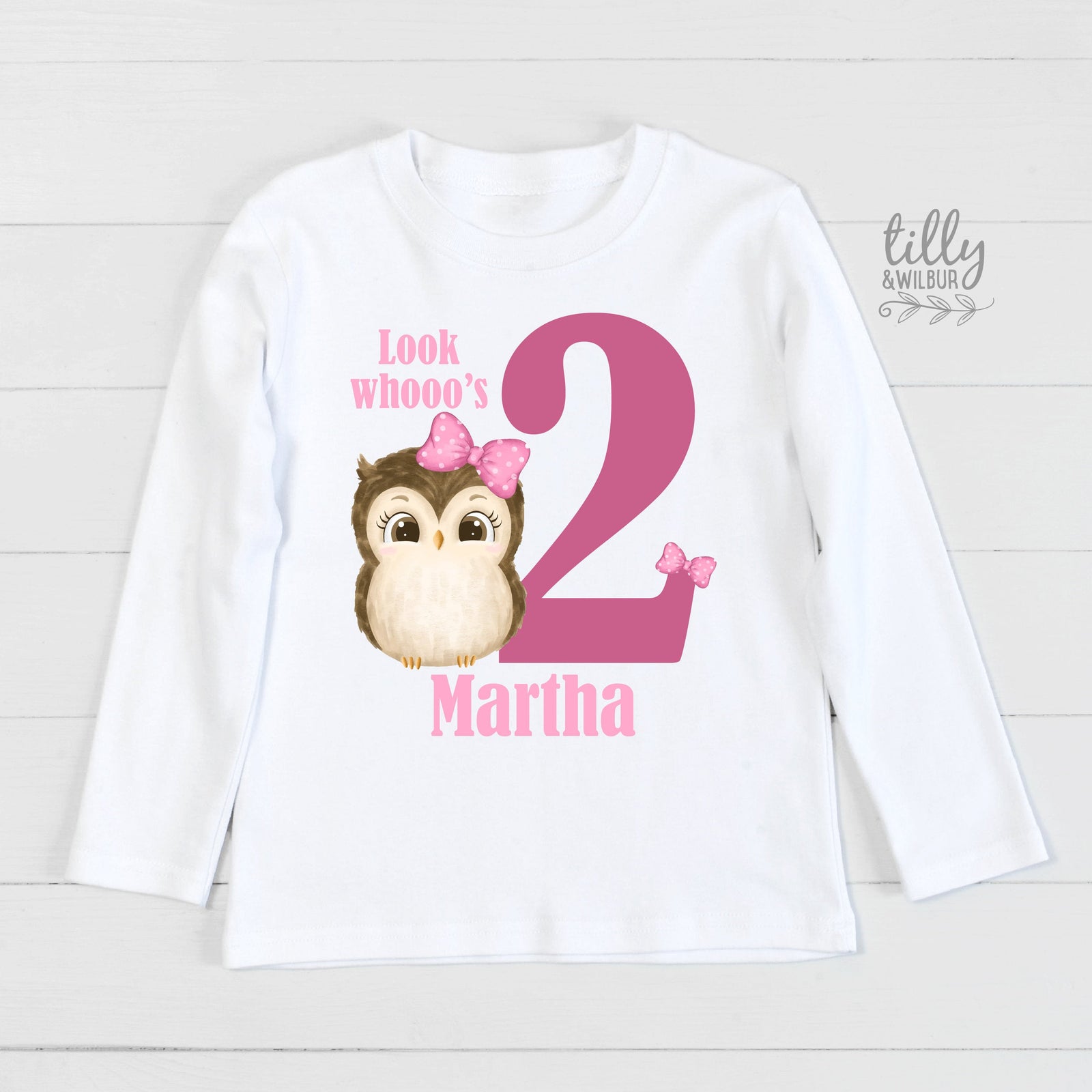 Look Whooo's Two Birthday T-Shirt, Two Wild Girls Birthday T-Shirt, Two Wild Birthday, 2 Year Old Girl, Personalised 2nd Birthday T-Shirt