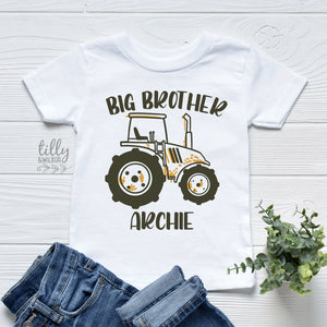 Promoted To Big Brother T-Shirt For Boys, Personalised Name, Big Brother Shirt, I&#39;m Going To Be A Big Brother, Pregnancy Announcement Shirt