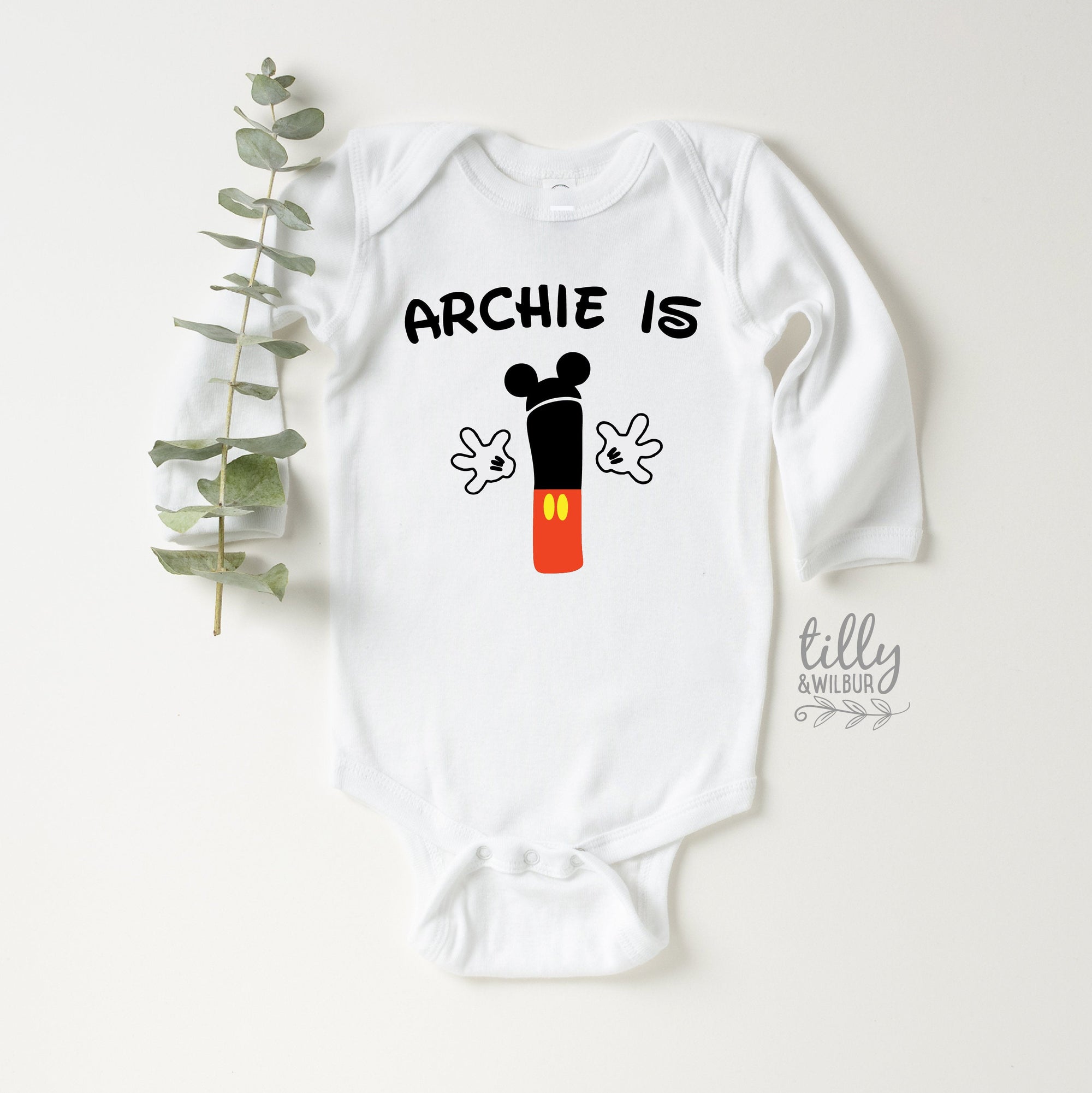 1st Birthday Onesies®, First Birthday Onesies®, Personalised 1st Birthday Onesies®, 1st Birthday Bodysuit, First Birthday Gift, Mickey Mouse