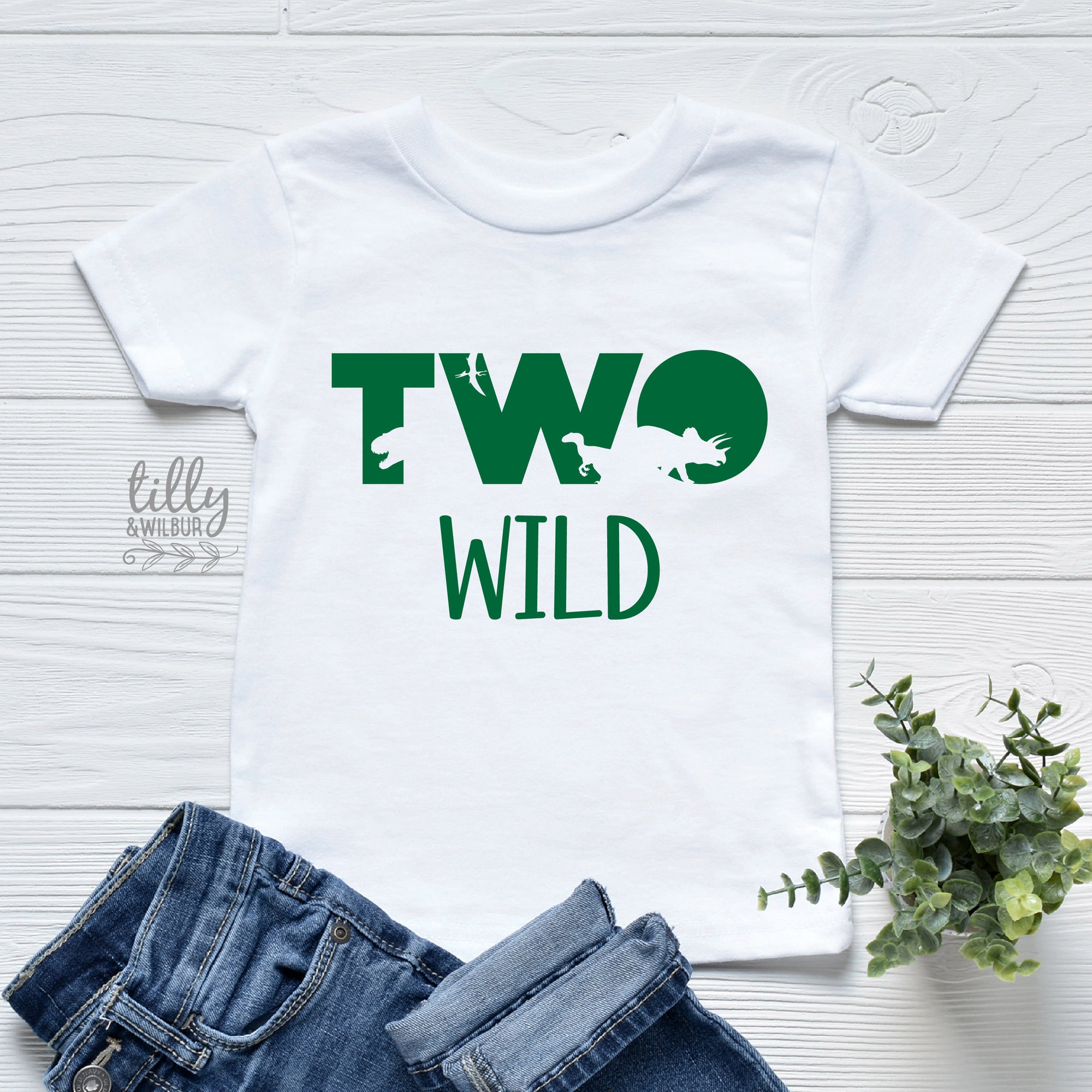 Two Wild Birthday T-Shirt, Two Wild Dinosaur T-Shirt, 2 Year Old Boy, Second Birthday Gift, 2nd Birthday Present, 2nd Birthday Outfit, Boy 2