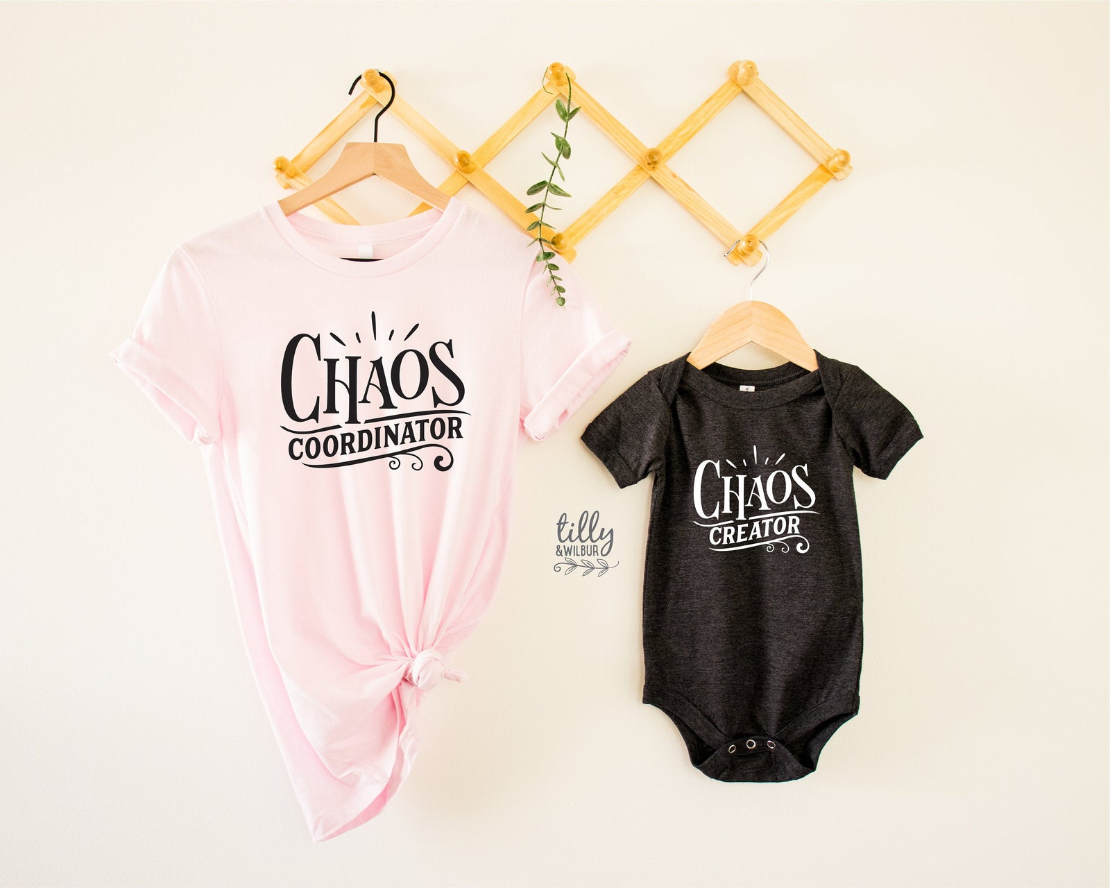 Chaos Creator and Chaos Coordinator Matching Set, Mummy And Me Matching Outfits, First Mother's Day Gift, Mummy And Me, Mothers Day Onesie®
