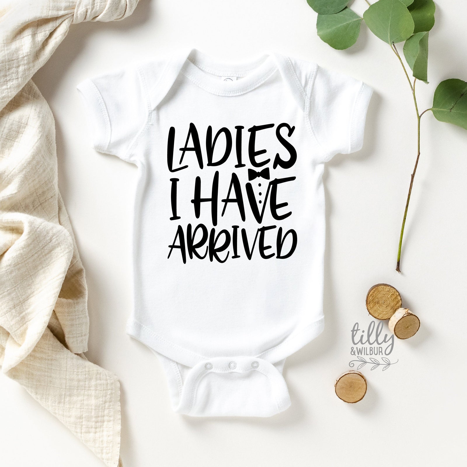 Ladies I Have Arrived Newborn Baby Gift, Coming Home Outfit, Baby Boy Bodysuit,  Hello Ladies I Have Arrived Bodysuit, Newborn Baby Boy Gift