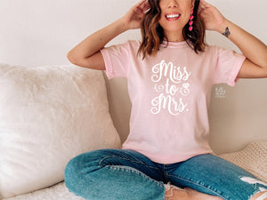 Bride T-Shirt, Miss To Mrs, Bachelorette Party T-Shirt, Bridal Party T-Shirts, Wifey T-Shirt, Bridal Shower Gift, New Bride Gift, Engagement