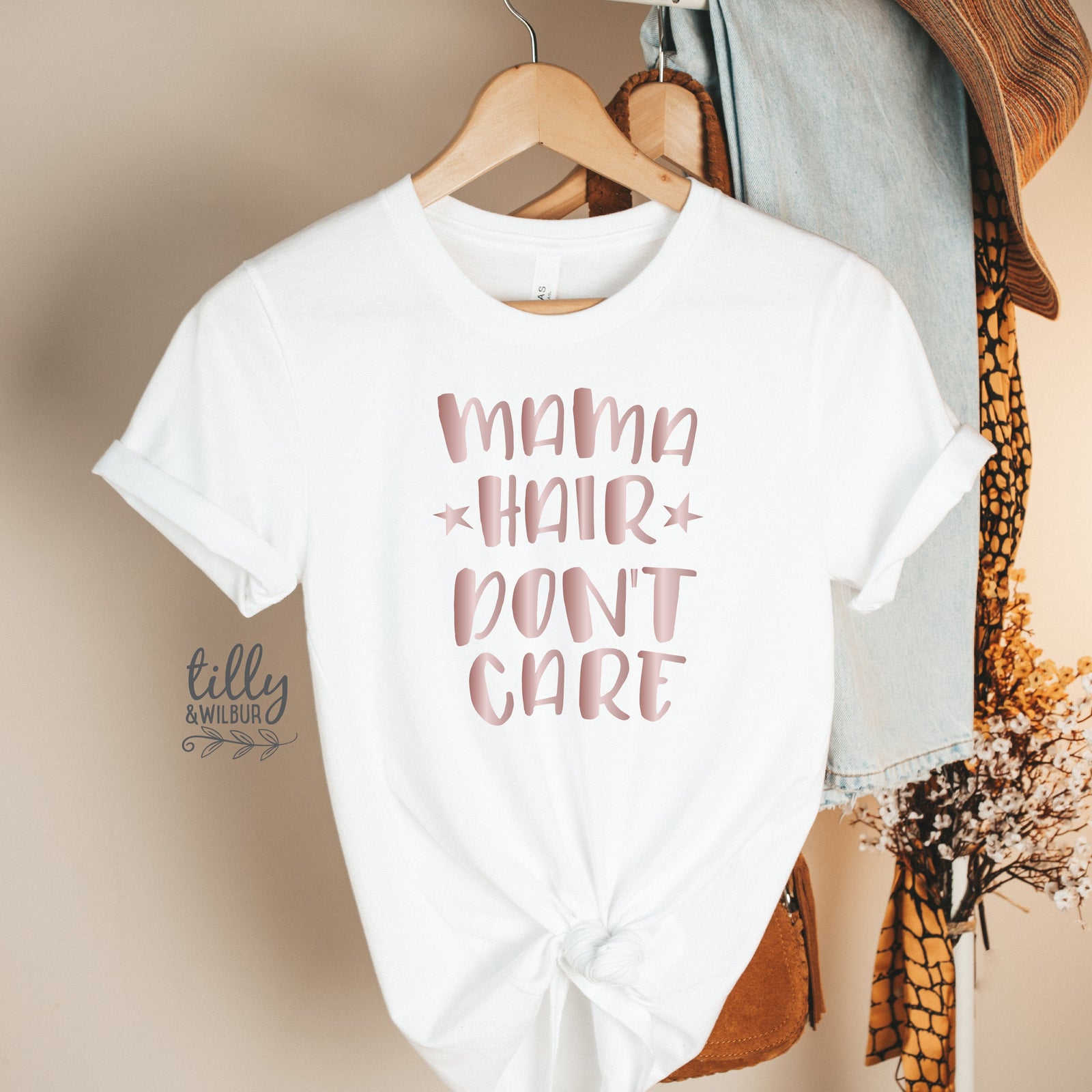 Mama Hair Don't Care T-Shirt, Mum Bun T-Shirt, Messy Bun T-Shirt, Motherhood T-Shirt, Funny Women's T-Shirt, Funny Mum T-Shirt, Mother's Day