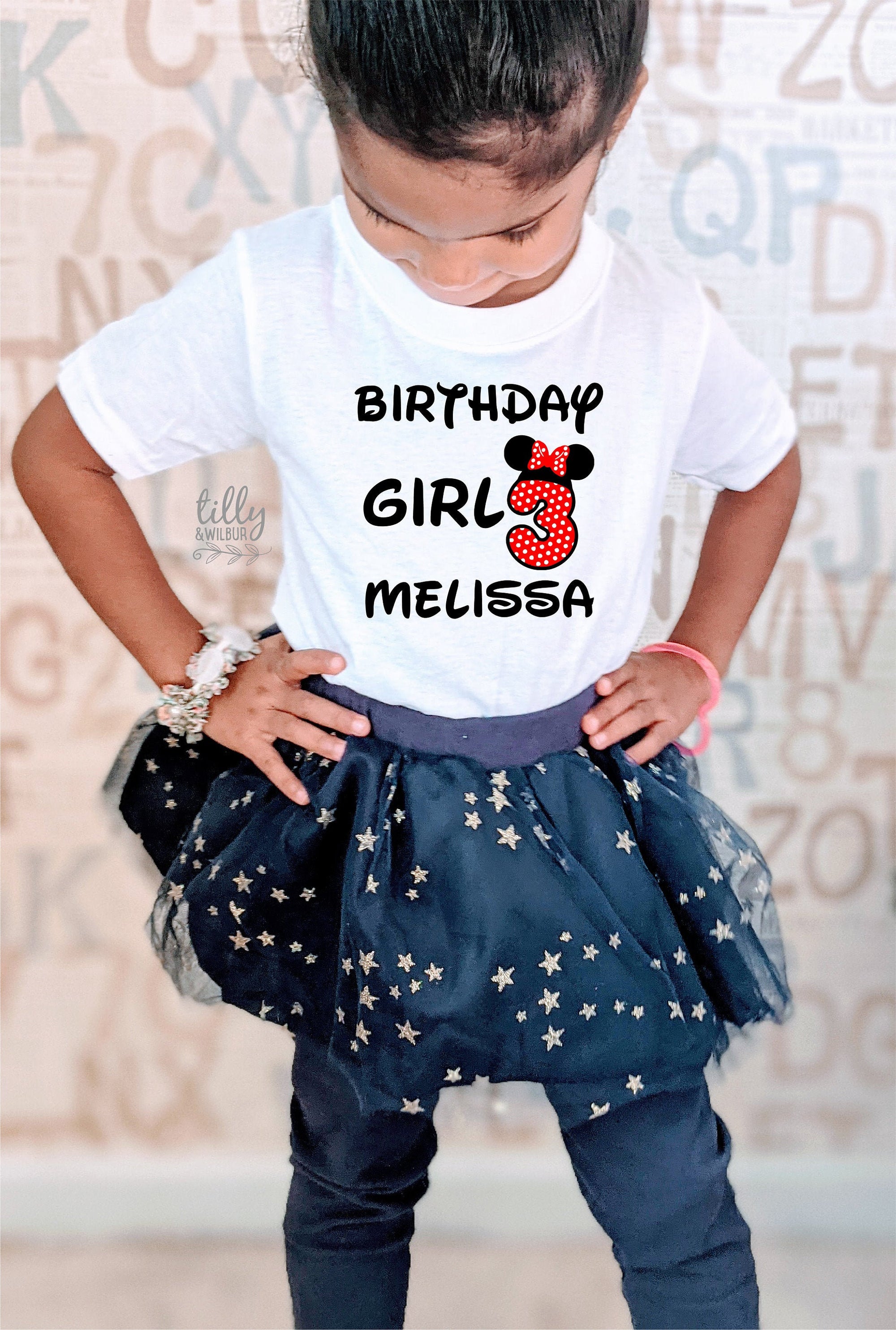 Personalised 3rd Birthday T-Shirt, Three Birthday Shirt, 3rd Second Birthday Tee, Three Birthday Gift, Girls 3rd Birthday, Girls Birthday