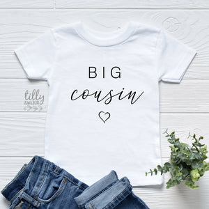 Big Cousin T-Shirt, Big Cousin Bodysuit, Match With Little Cousin Baby Onesies®, Pregnancy Announcement Bodysuit, Newborn Gift, New Cousin