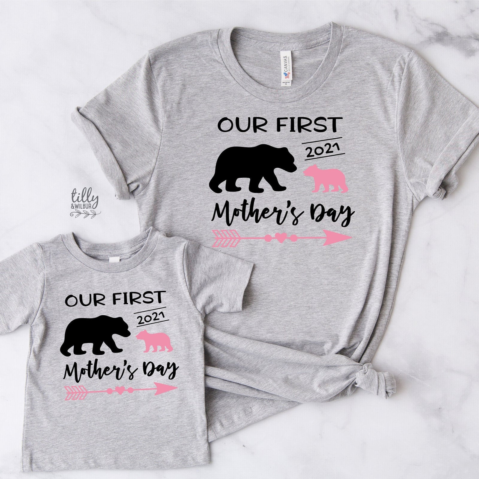 Our First Mother's Day 2021 Mummy And Daughter Matching Set, Mother's Day Gift, Mother Daughter Matching Outfits, 1st Mother's Day 2021 Gift