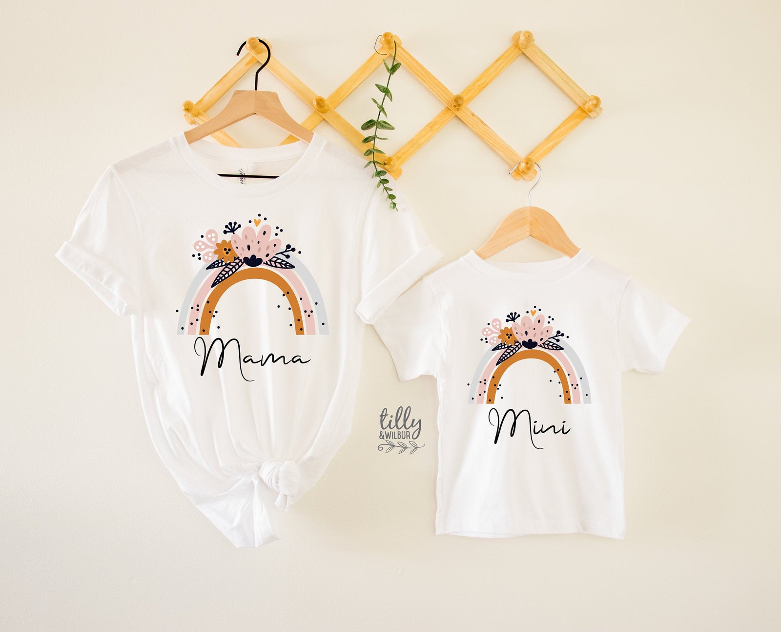 Rainbow Mama T-Shirt, Rainbow Mini T-Shirt, Mama And Mama's Mini Matching Outfits, Our First Mother's Day, Mother Daughter, Mother's Day