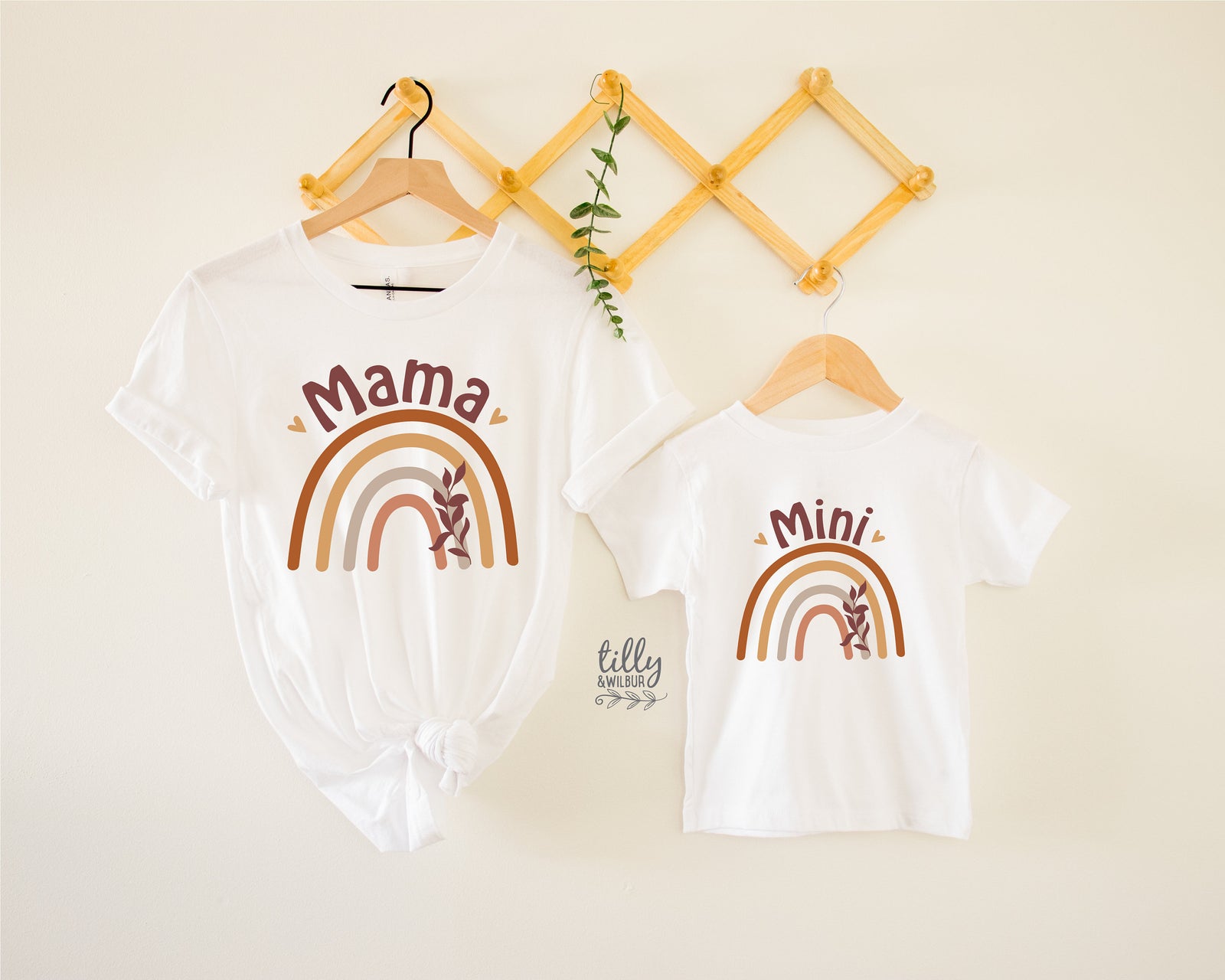 Rainbow Mama T-Shirt, Rainbow Mini T-Shirt, Mama And Mama's Mini Matching Outfits, Our First Mother's Day, Mother Daughter, Mother's Day