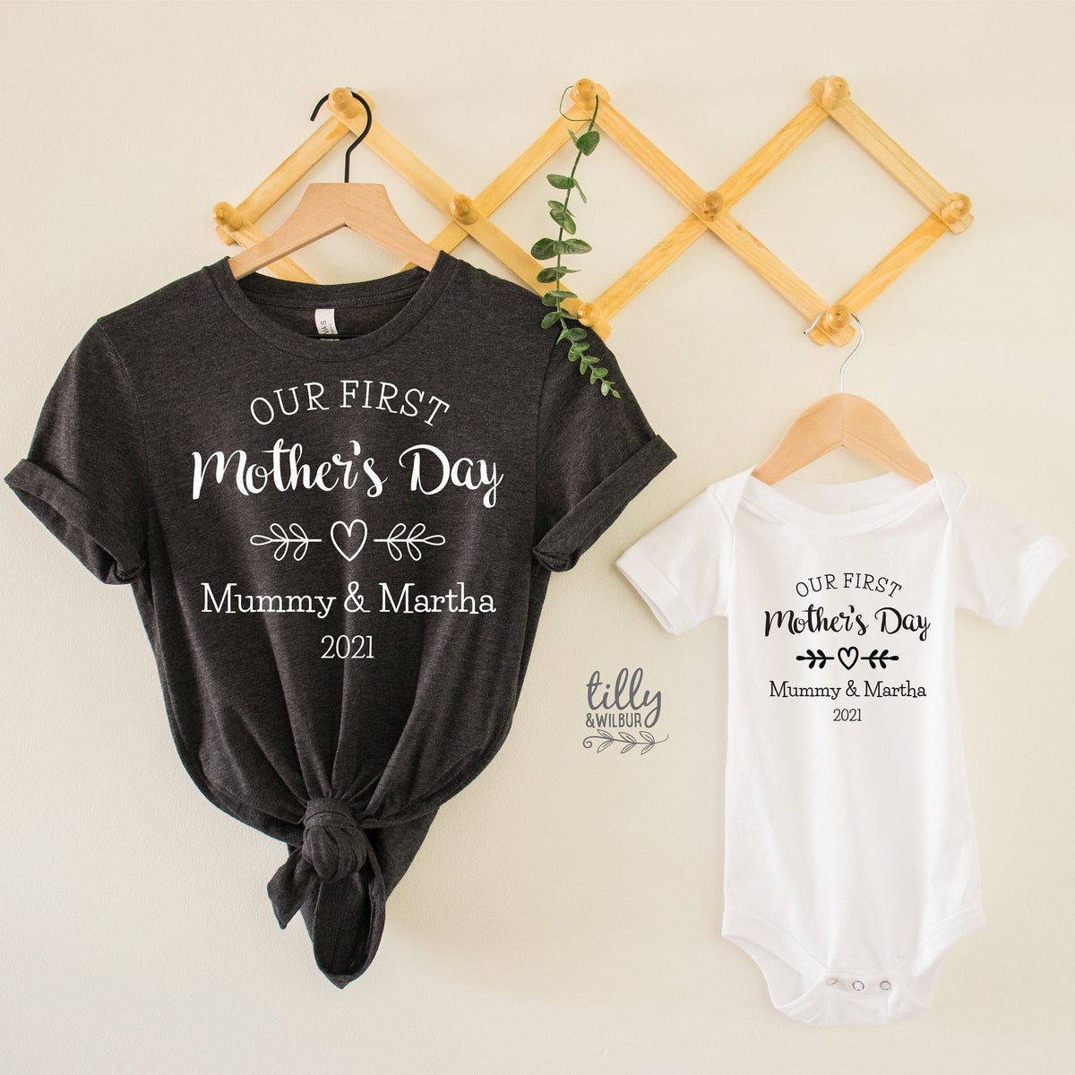 Our First Mother&amp;#39;s Day 2021 Matching Outfits, Mother And Baby Mother&amp;#39;s Day T-Shirts, Mothers Day Gift, Mummy &amp; Me Matching, 1st Mother&amp;#39;s Day