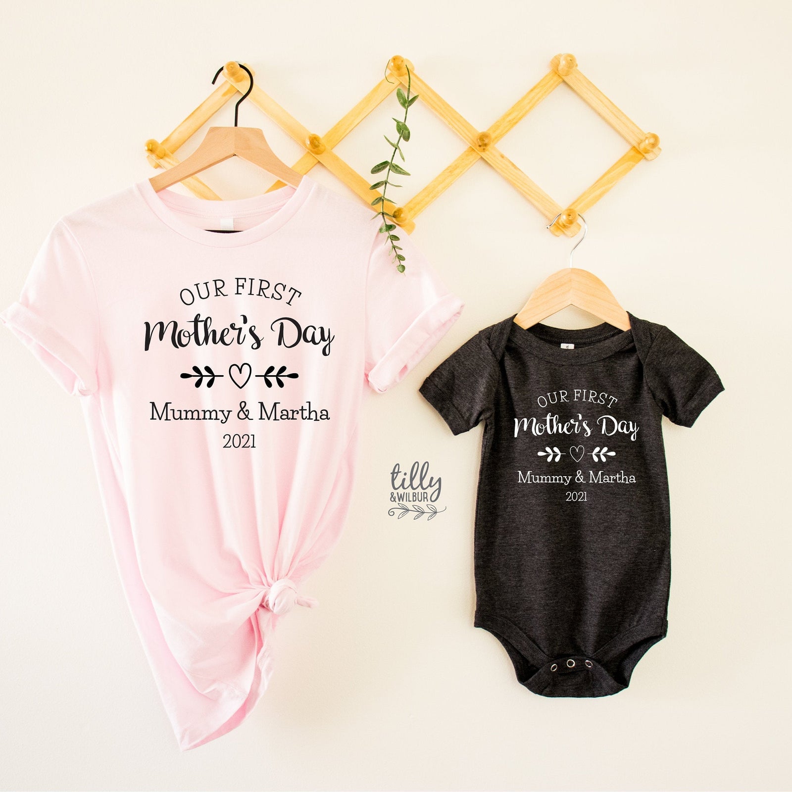 Our First Mother's Day 2021 Matching Outfits, Mother And Baby Mother's Day T-Shirts, Mothers Day Gift, Mummy & Me Matching, 1st Mother's Day