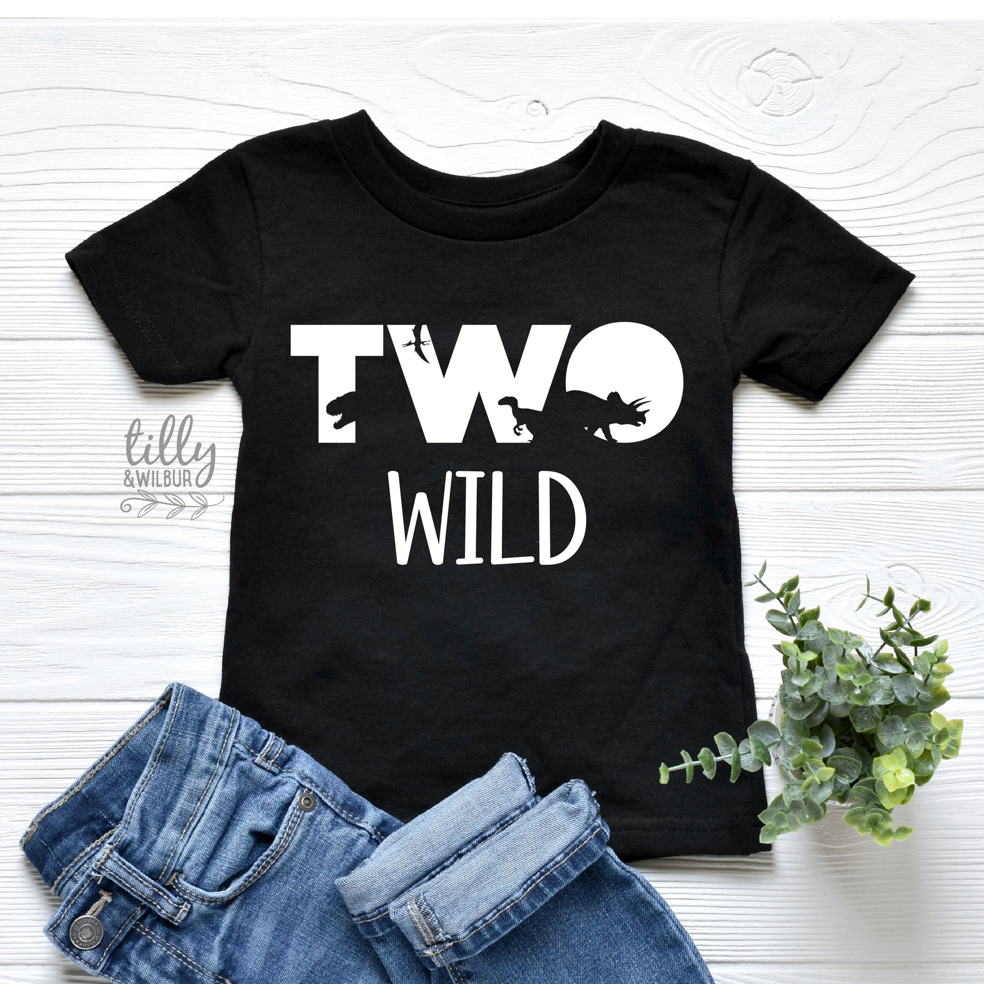 Two Wild Birthday T-Shirt, Two Wild Dinosaur T-Shirt, 2 Year Old Boy, Second Birthday Gift, 2nd Birthday Present, 2nd Birthday Outfit, Boy 2
