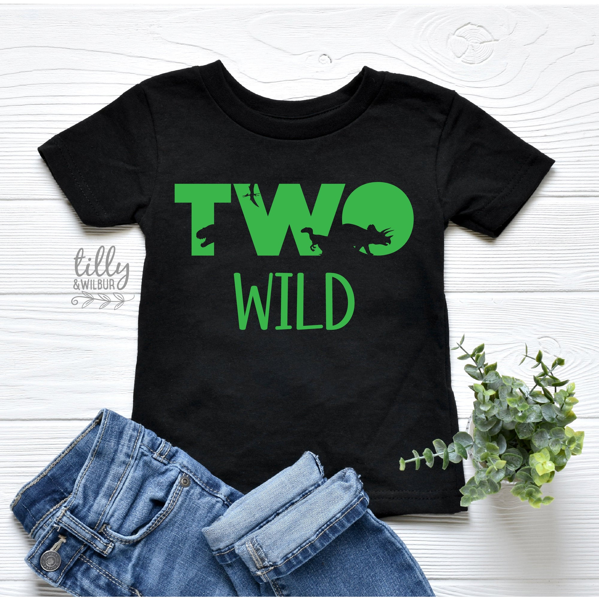 Two Wild Birthday T-Shirt, Two Wild Dinosaur T-Shirt, 2 Year Old Boy, Second Birthday Gift, 2nd Birthday Present, 2nd Birthday Outfit, Boy 2