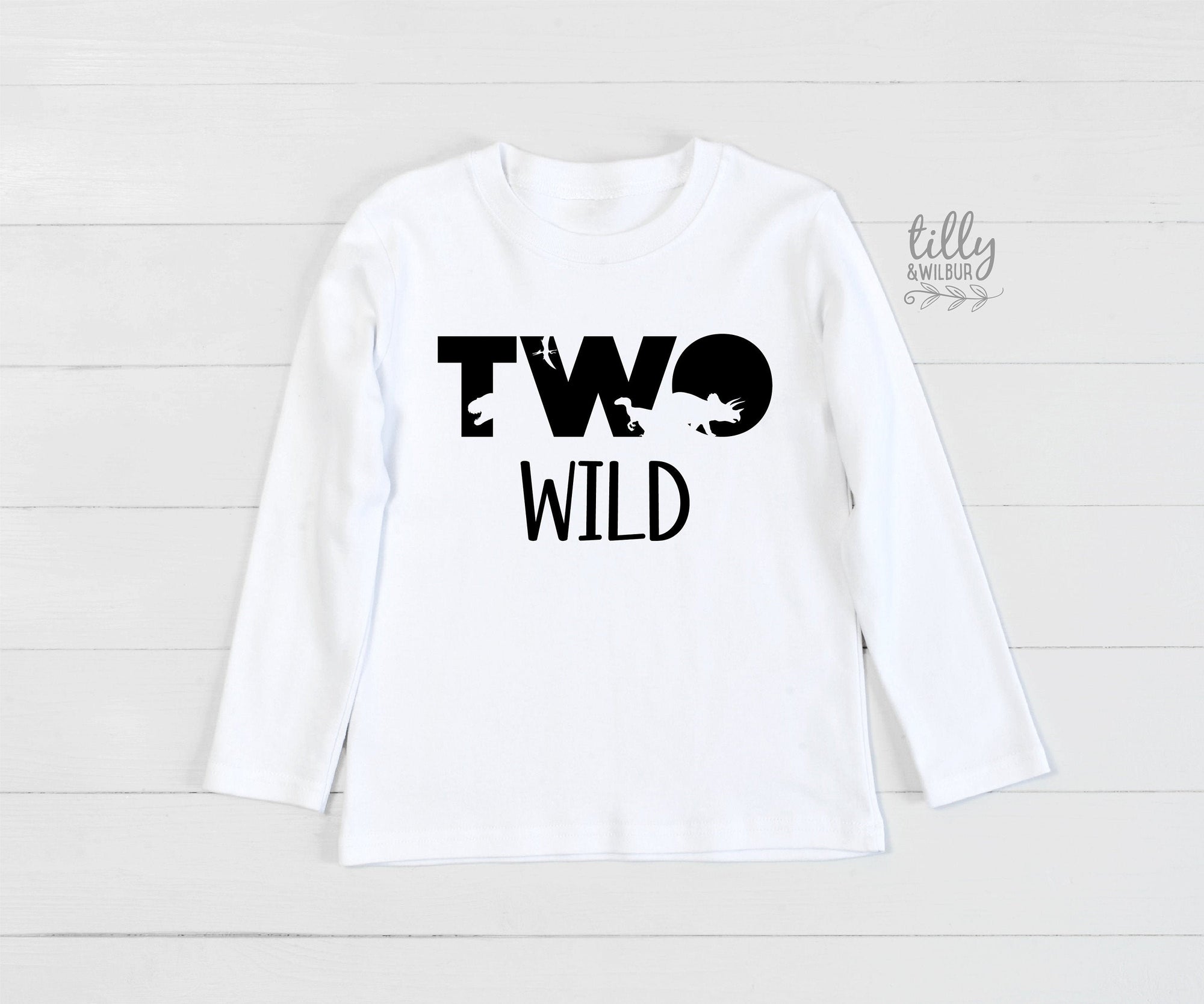 Two Wild Birthday T-Shirt, Two Wild Dinosaur T-Shirt, 2 Year Old Boy, Second Birthday Gift, 2nd Birthday Present, 2nd Birthday Outfit, Boy 2