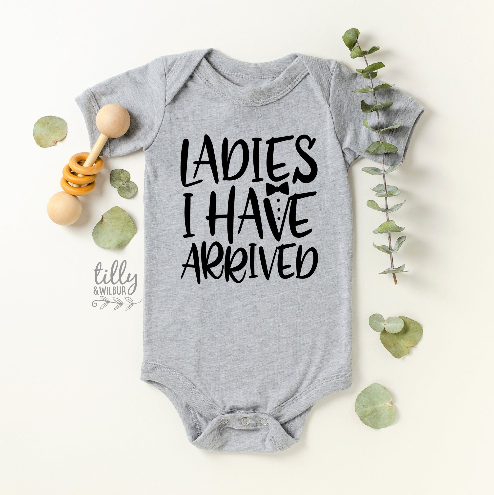 Ladies I Have Arrived Newborn Baby Gift, Coming Home Outfit, Baby Boy Bodysuit,  Hello Ladies I Have Arrived Bodysuit, Newborn Baby Boy Gift