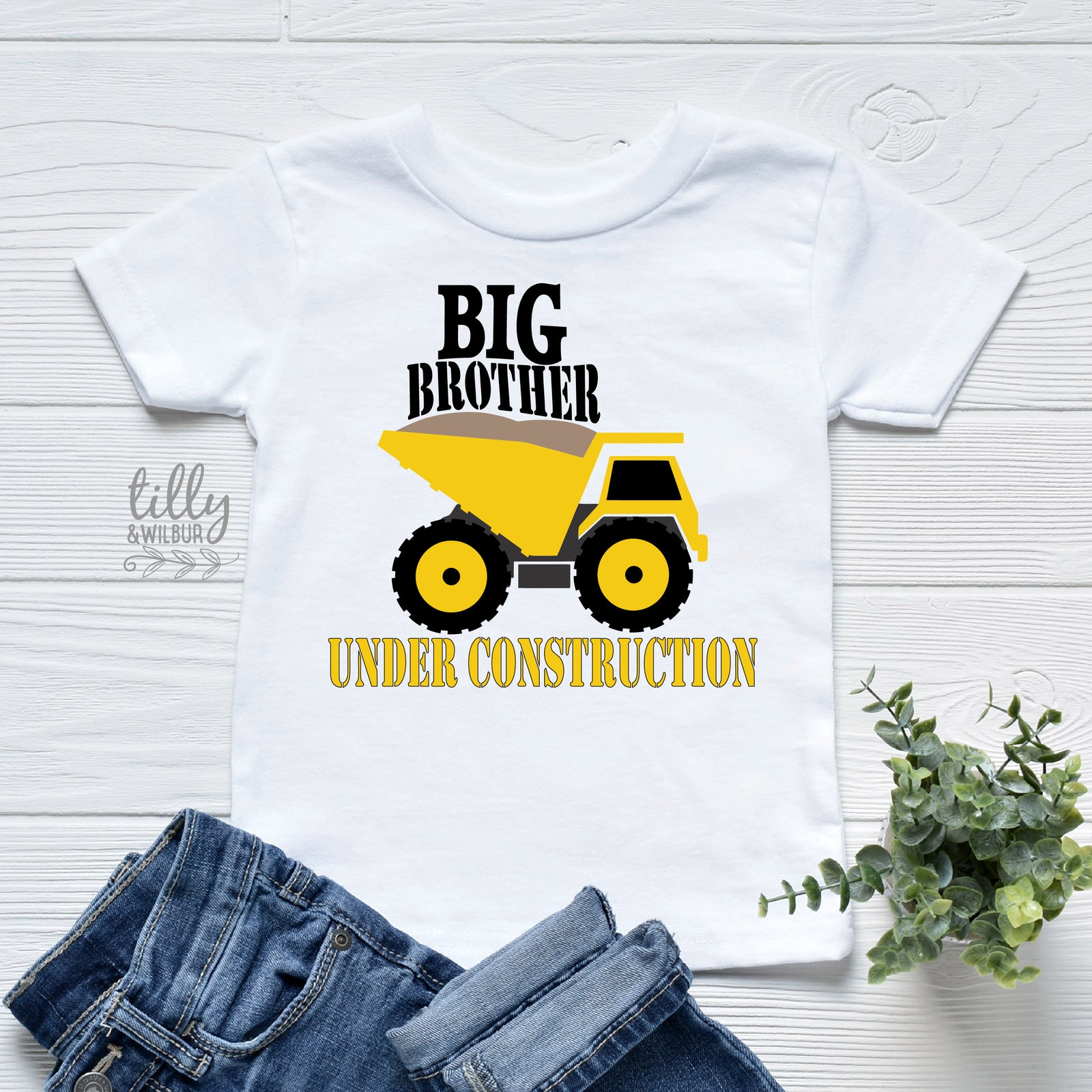 Promoted To Big Brother T-Shirt For Boys, Big Brother Under Construction Shirt, I'm Going To Be A Big Brother Shirt, Pregnancy Announcement