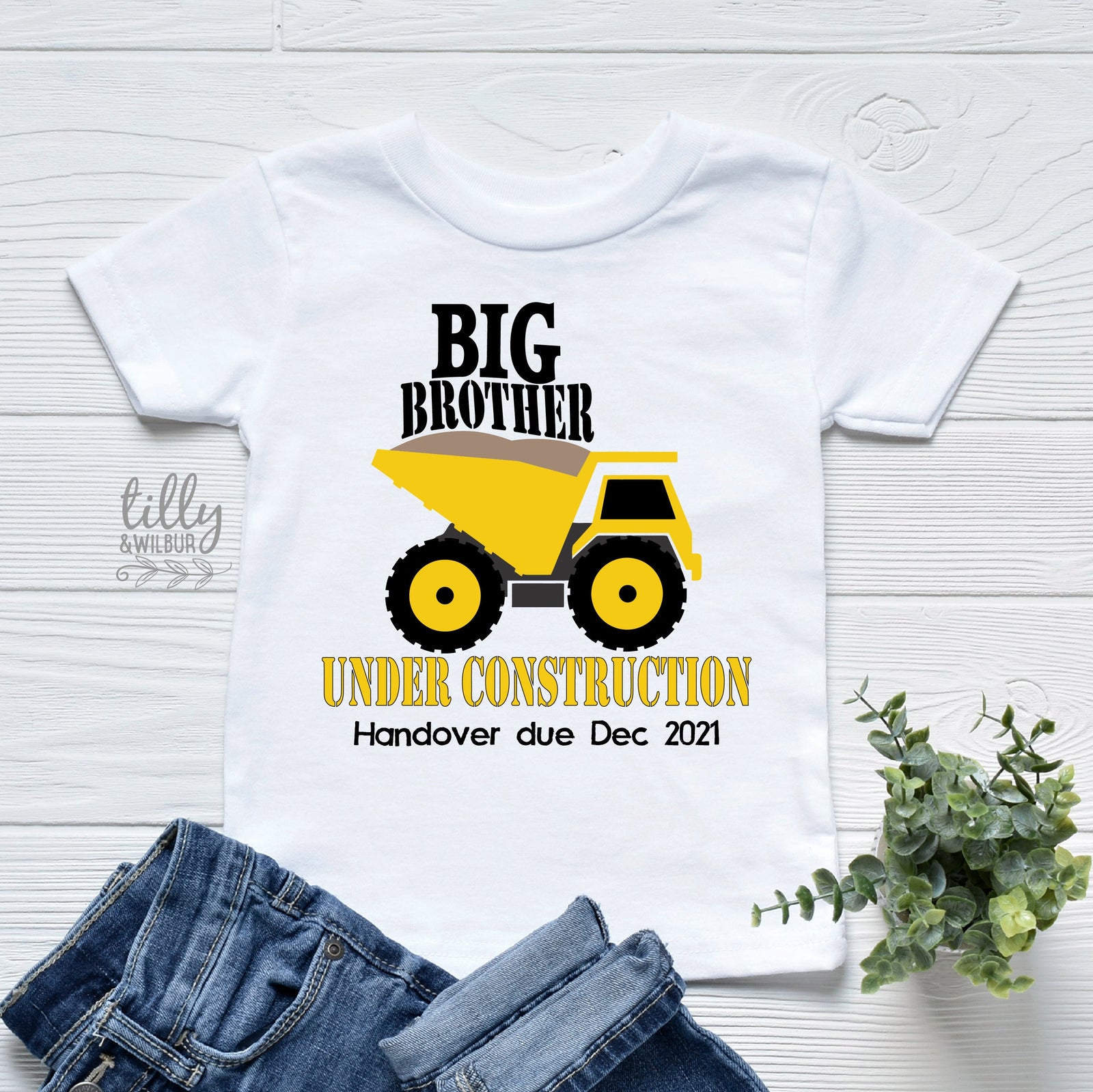 Promoted To Big Brother T-Shirt For Boys, Big Brother Under Construction Shirt, I'm Going To Be A Big Brother Shirt, Pregnancy Announcement