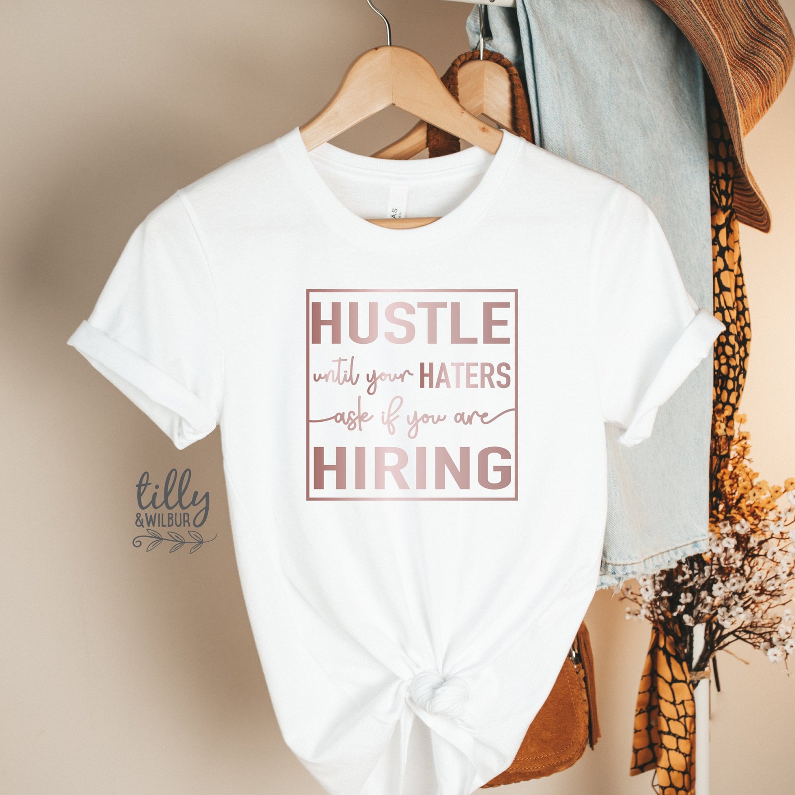 Funny Women's T-Shirt, Hustle Until Your Haters Ask If You Are Hiring T-Shirt, Strong Women T-Shirt, Girl Boss T-Shirt, Haters T-Shirt, Gift