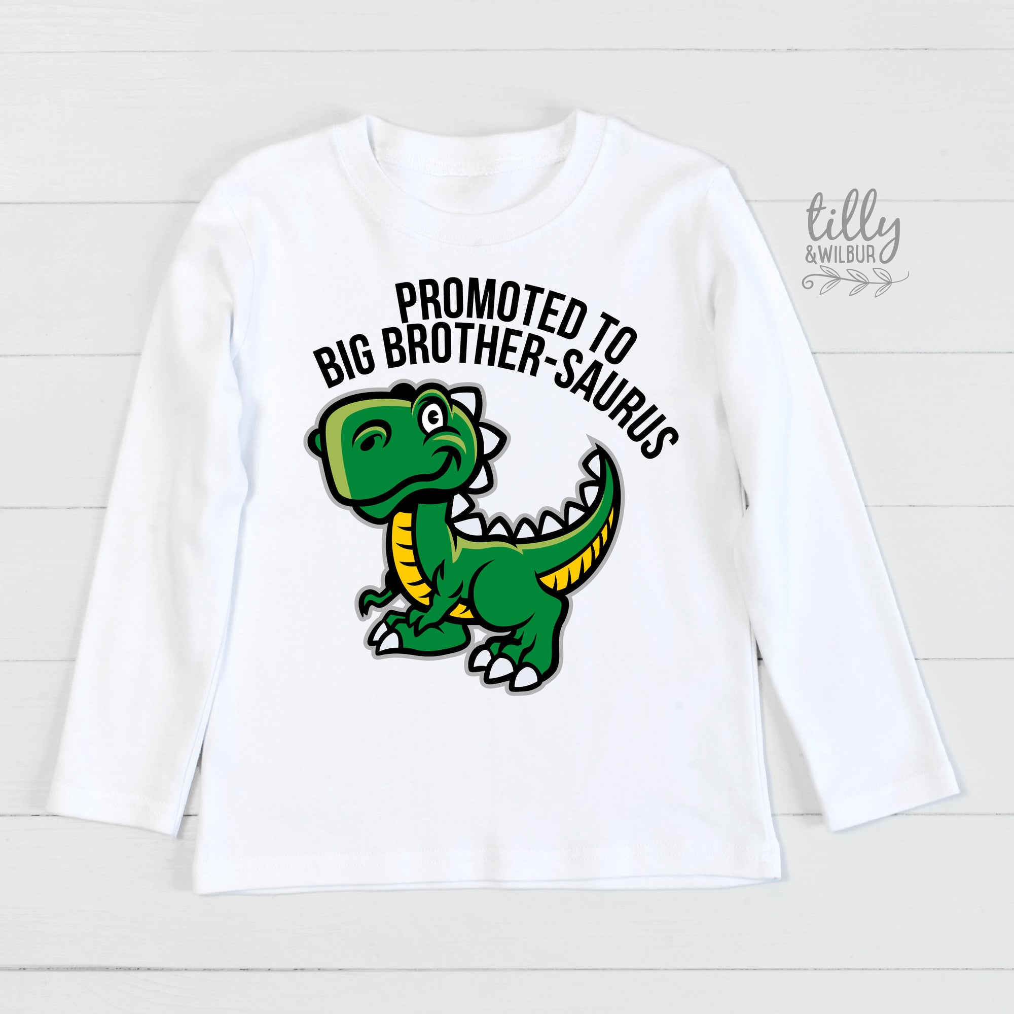 Promoted To Big Brother-Saurus Dinosaur T-Shirt For Boys, Big Brother Shirt, I&#39;m Going To Be A Big Brother, Pregnancy Announcement, Dinosaur