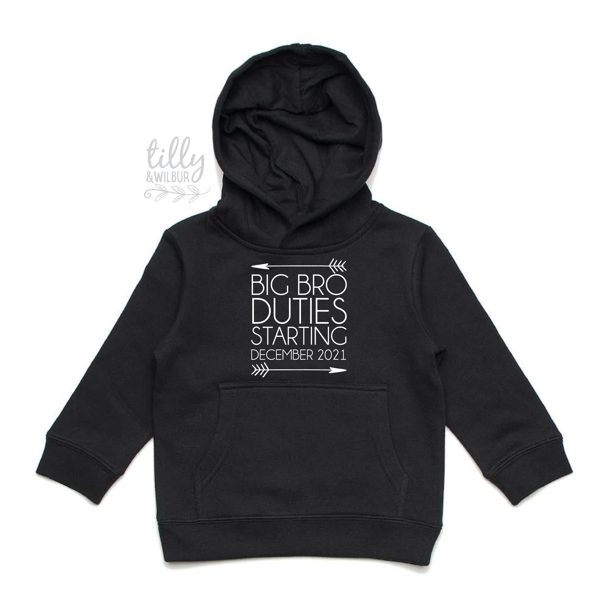 Big Brother Hoodie, Big Brother Duties Starting, Personalised Due Date Pregnancy Announcement, Brother Jumper, Promoted To Big Brother Shirt
