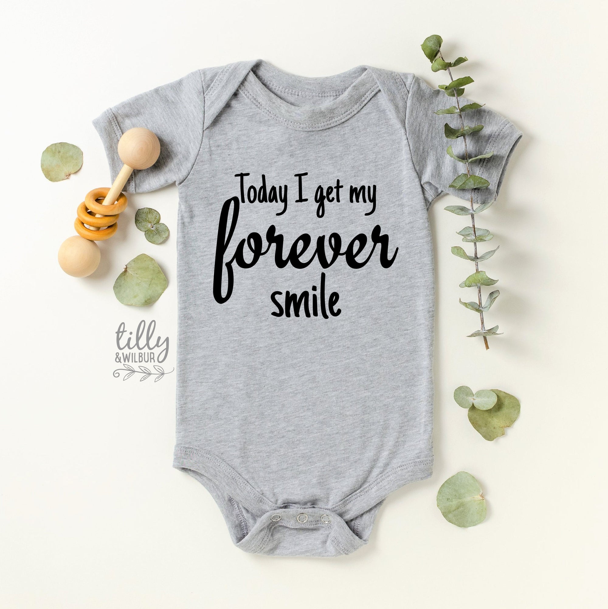 Today I Get My Forever Smile, Cleft Lip Repair Baby Bodysuit, I Get My Forever Smile Today, Cleft Strong, Awareness Month, Surgery Gift