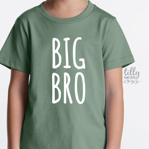 Big Bro T-Shirt, Big Brother T-Shirt, Matching Lil Bro Available, Big Bro Lil&#39; Bro, Sibling Set, Brother Gift, Pregnancy Announcement Shirt