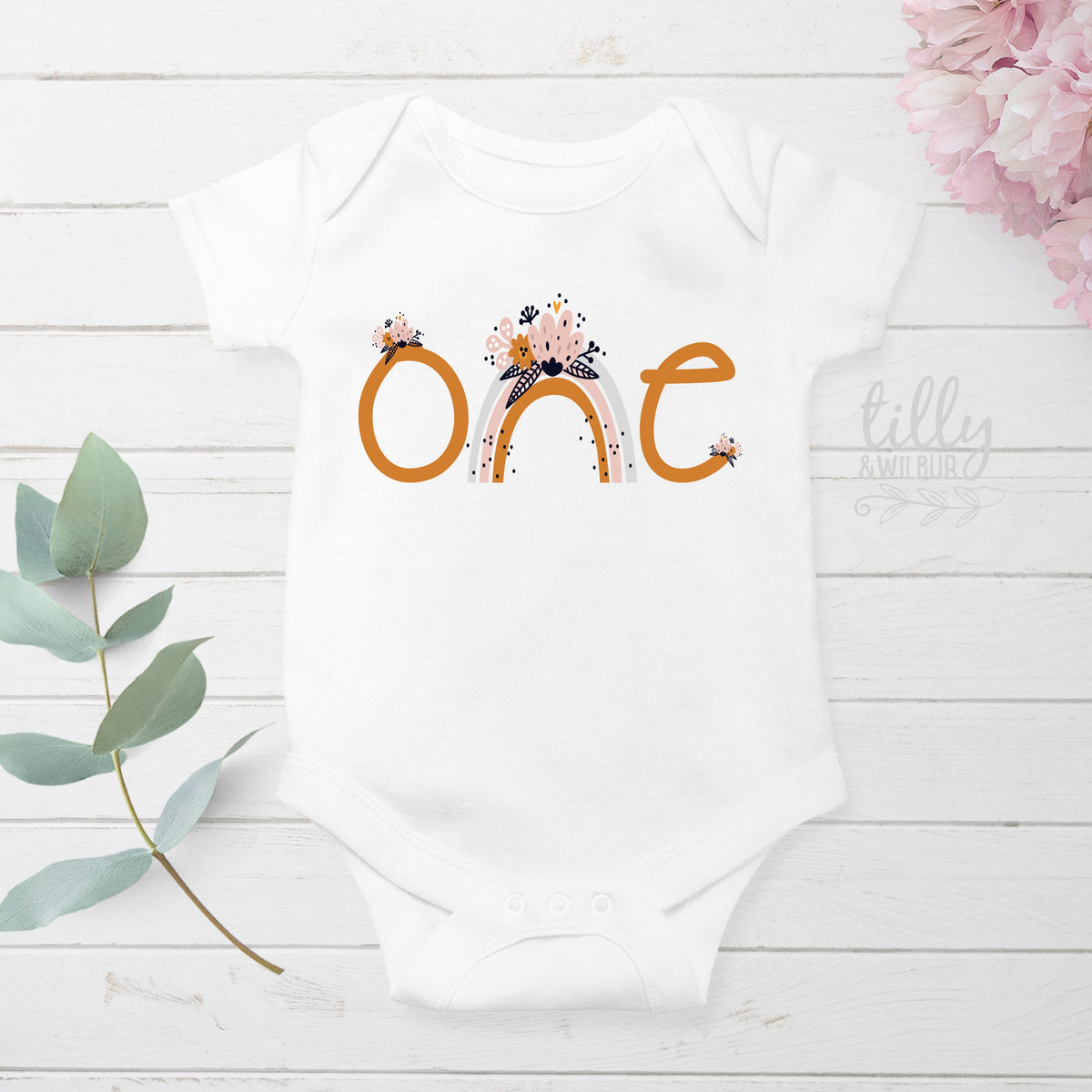 1st Birthday Onesie, One Birthday Onesie, First Birthday Bodysuit, 1st Birthday Outfit, Birthday Girl, Rainbow One T-Shirt, Girls Gift