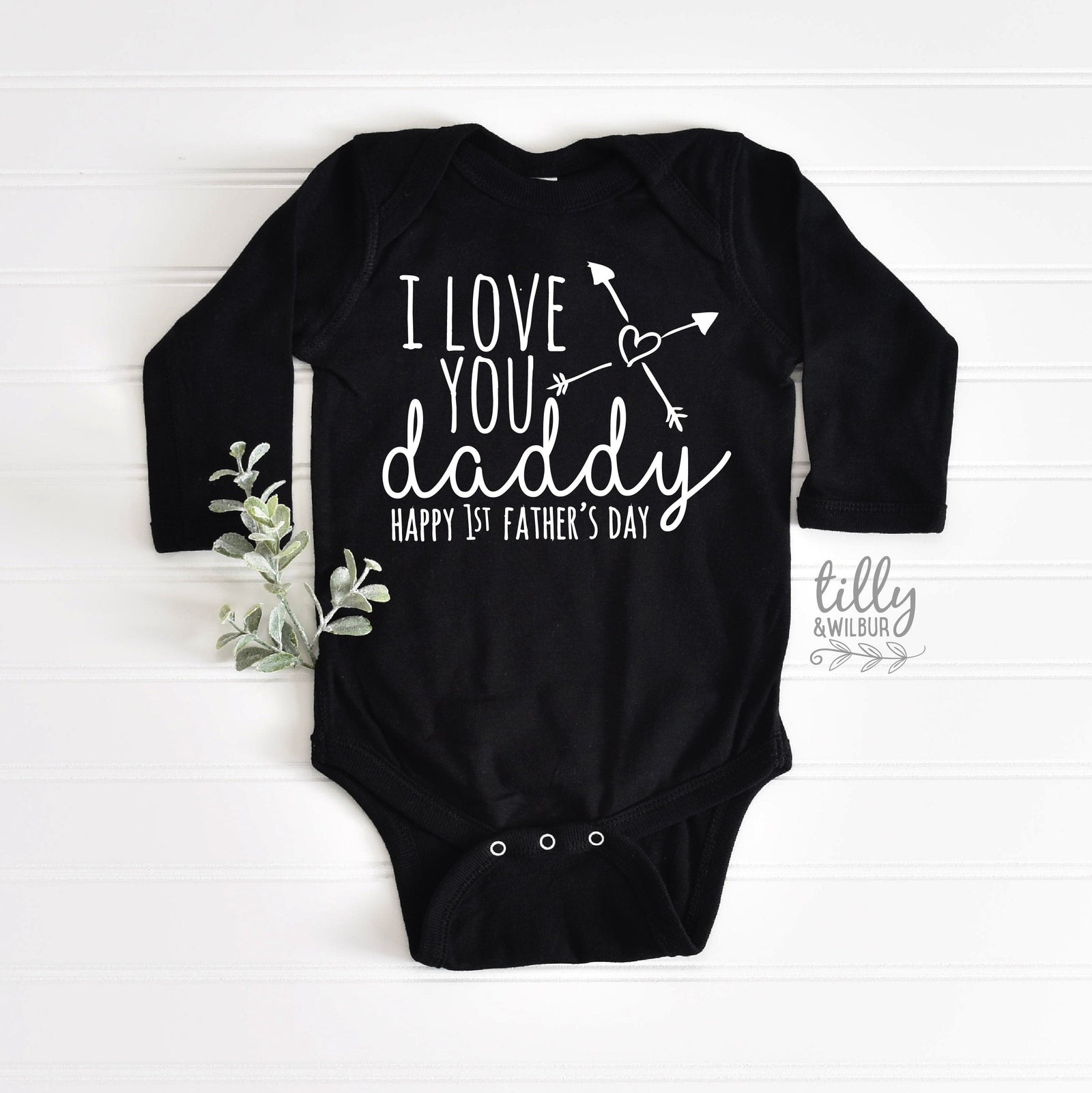 I Love You Daddy Happy 1st Father's Day, Father's Day Bodysuit, Father's Day Baby Outfit, First Fathers Day Baby Gift, Newborn Daddy Gift