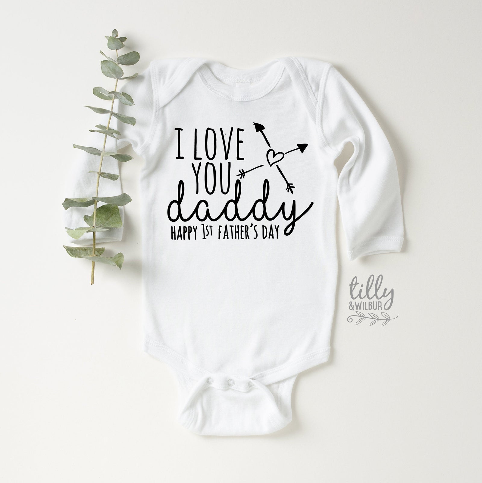 I Love You Daddy Happy 1st Father's Day, Father's Day Bodysuit, Father's Day Baby Outfit, First Fathers Day Baby Gift, Newborn Daddy Gift
