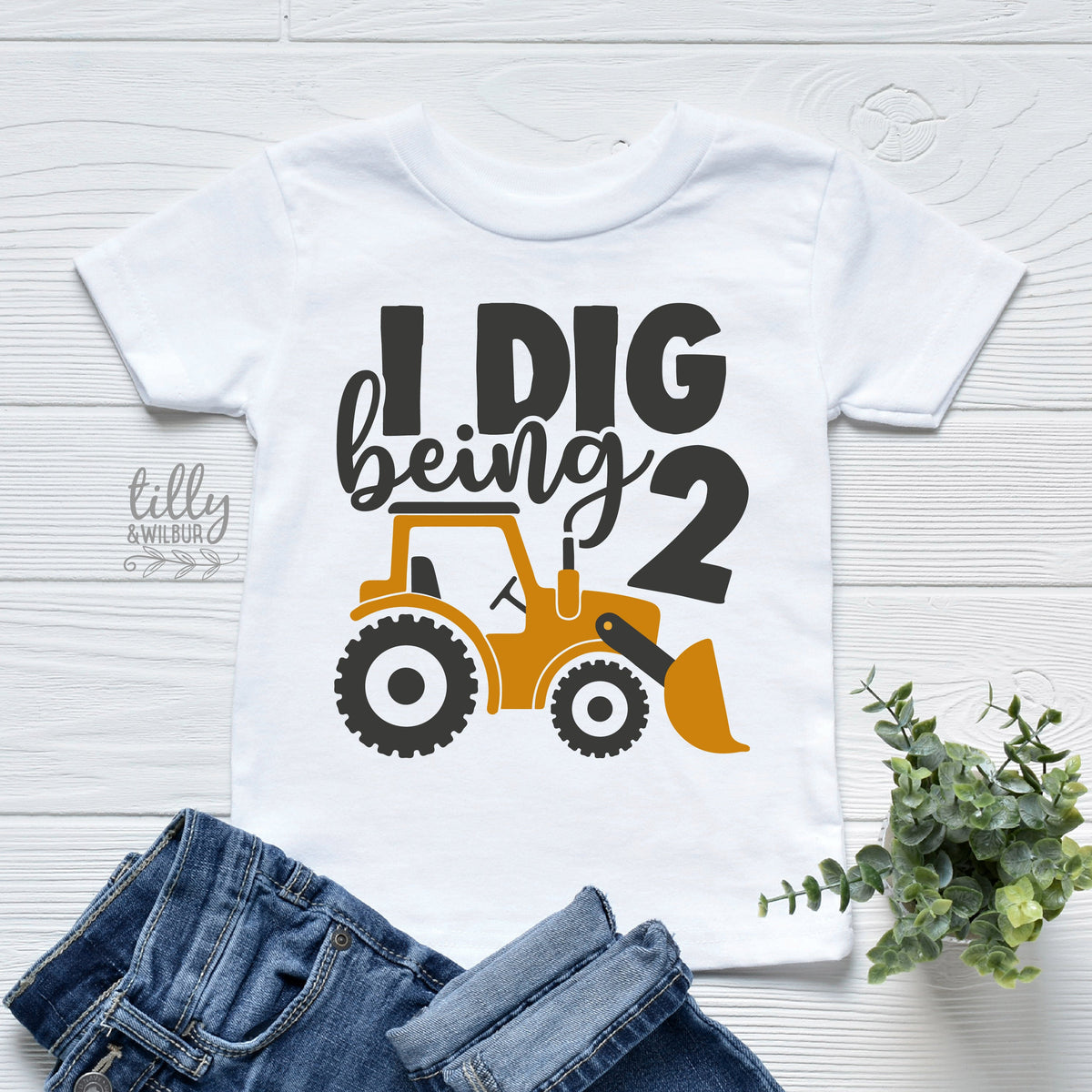 I Dig Being Two Birthday T-Shirt