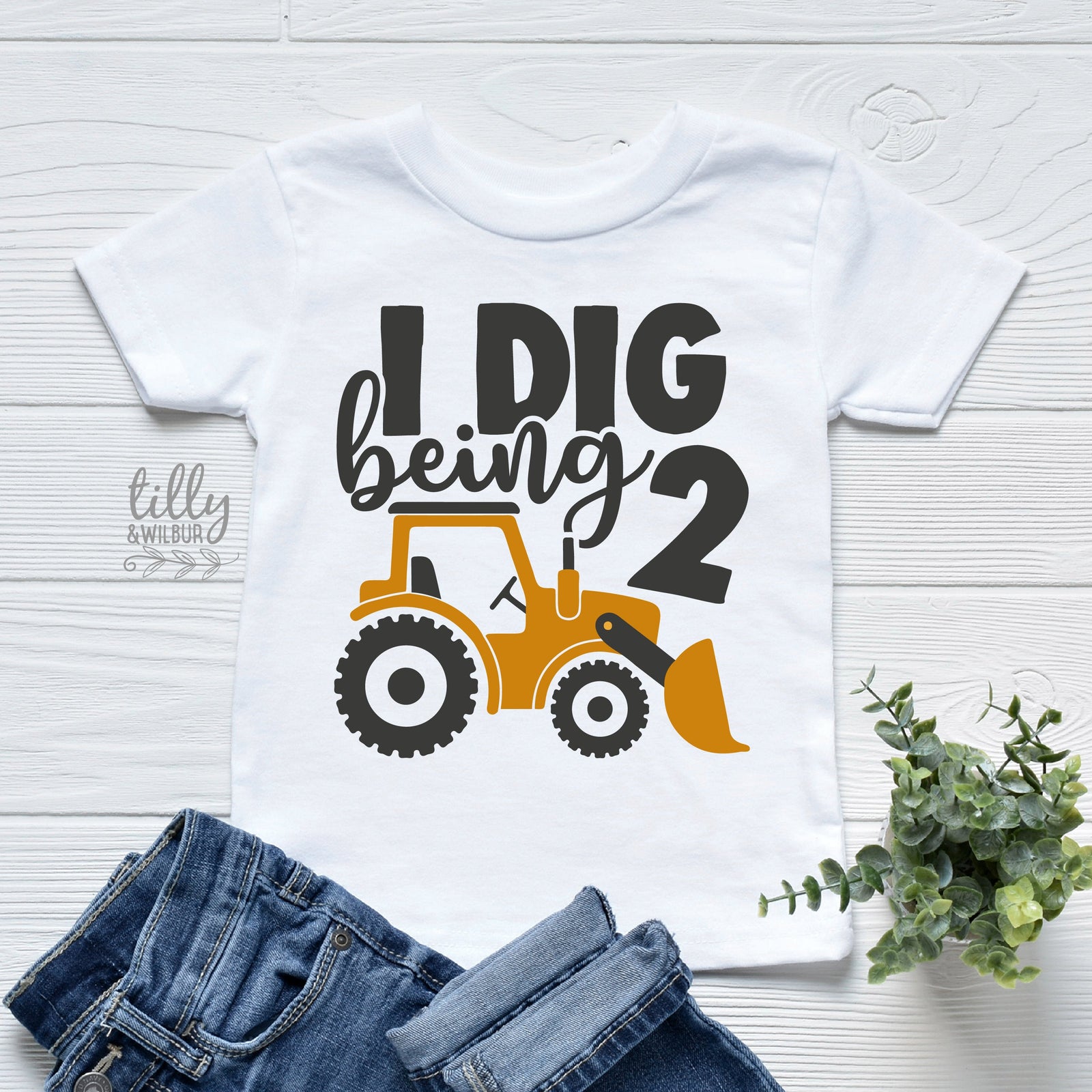 I Dig Being Two Birthday T-Shirt