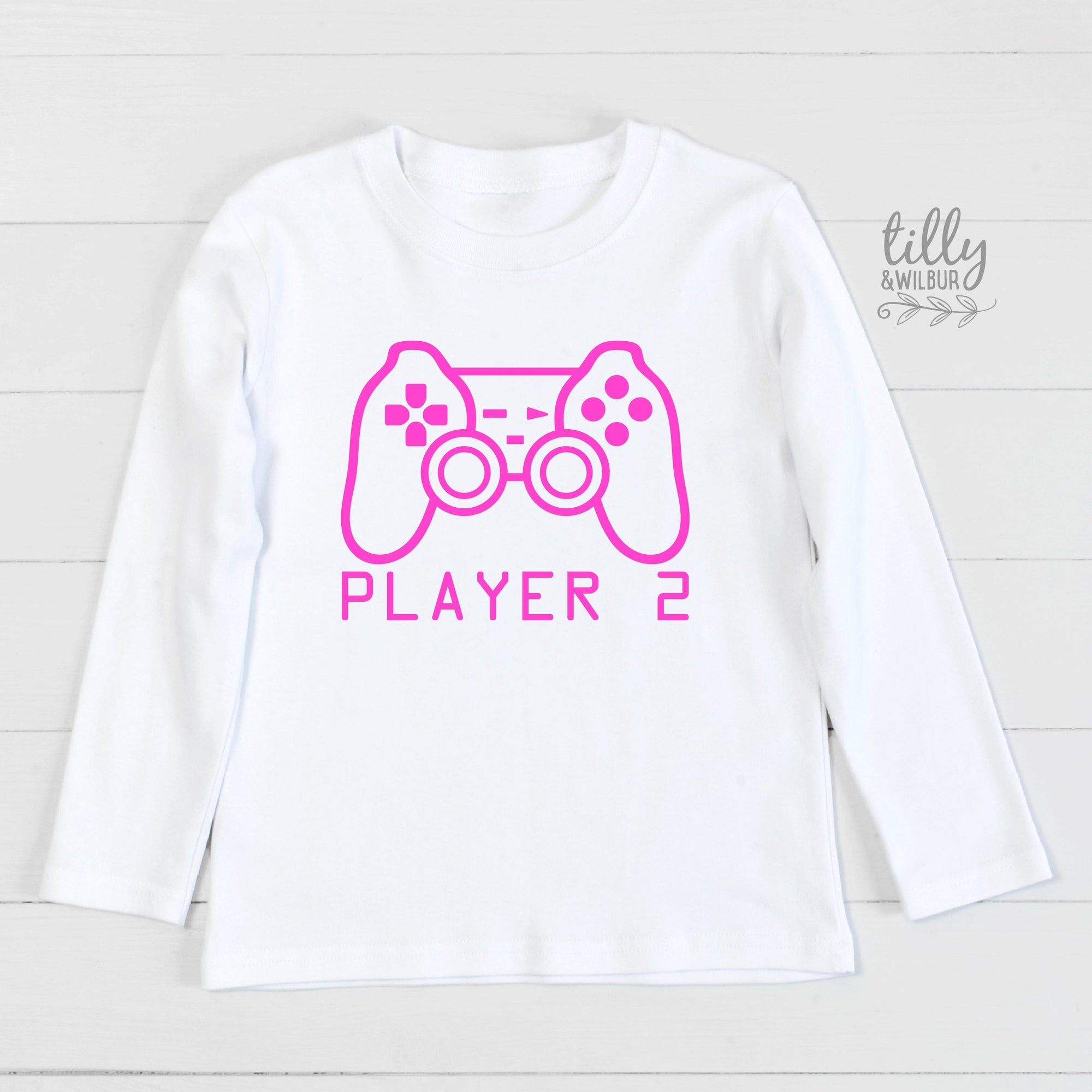 Player 2 T-Shirt, Part of Player 1 Player 2 Set, Daddy Daughter Matching Shirts, Matching Tees, Gaming, Father&#39;s Day Gift, Video Gift, Gamer