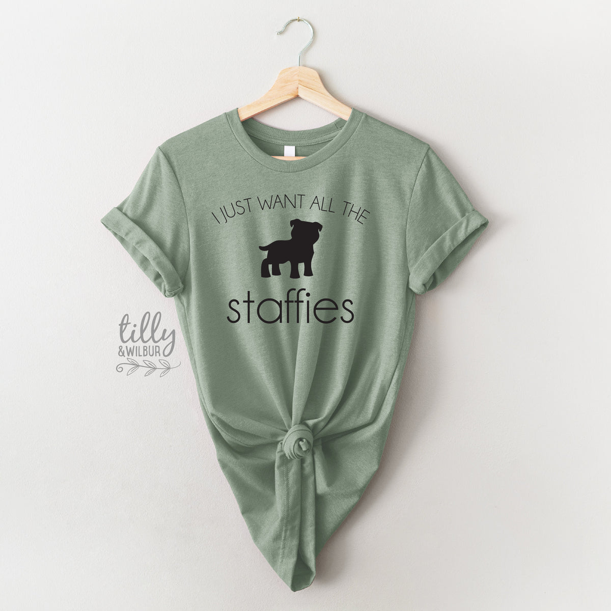 I Just Want All The Staffies Women&amp;#39;s Tee, Gift For Staffordshire Bull Terrier Lovers, Dog Lover Shirt, Christmas Gift, Birthday Gift
