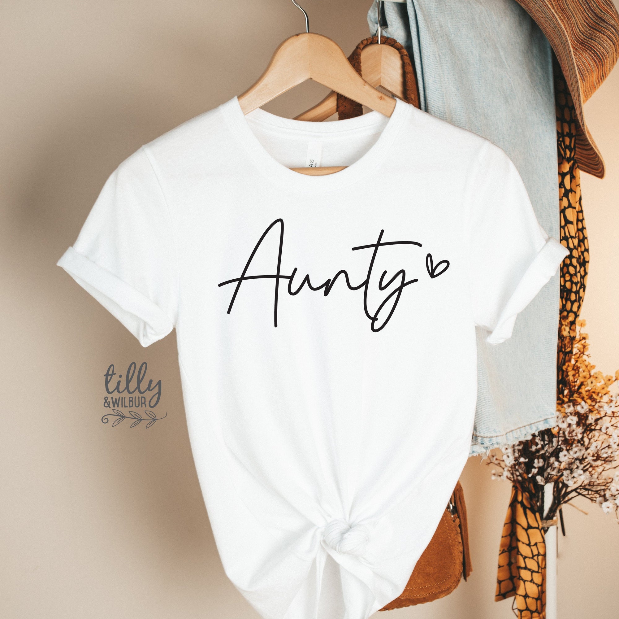 Aunty T-Shirt, Pregnancy Announcement T-Shirt, I&#39;m Going To Be An Aunty, Baby Shower Gift, Women&#39;s Clothing, Aunty, Auntie, Sister Gift