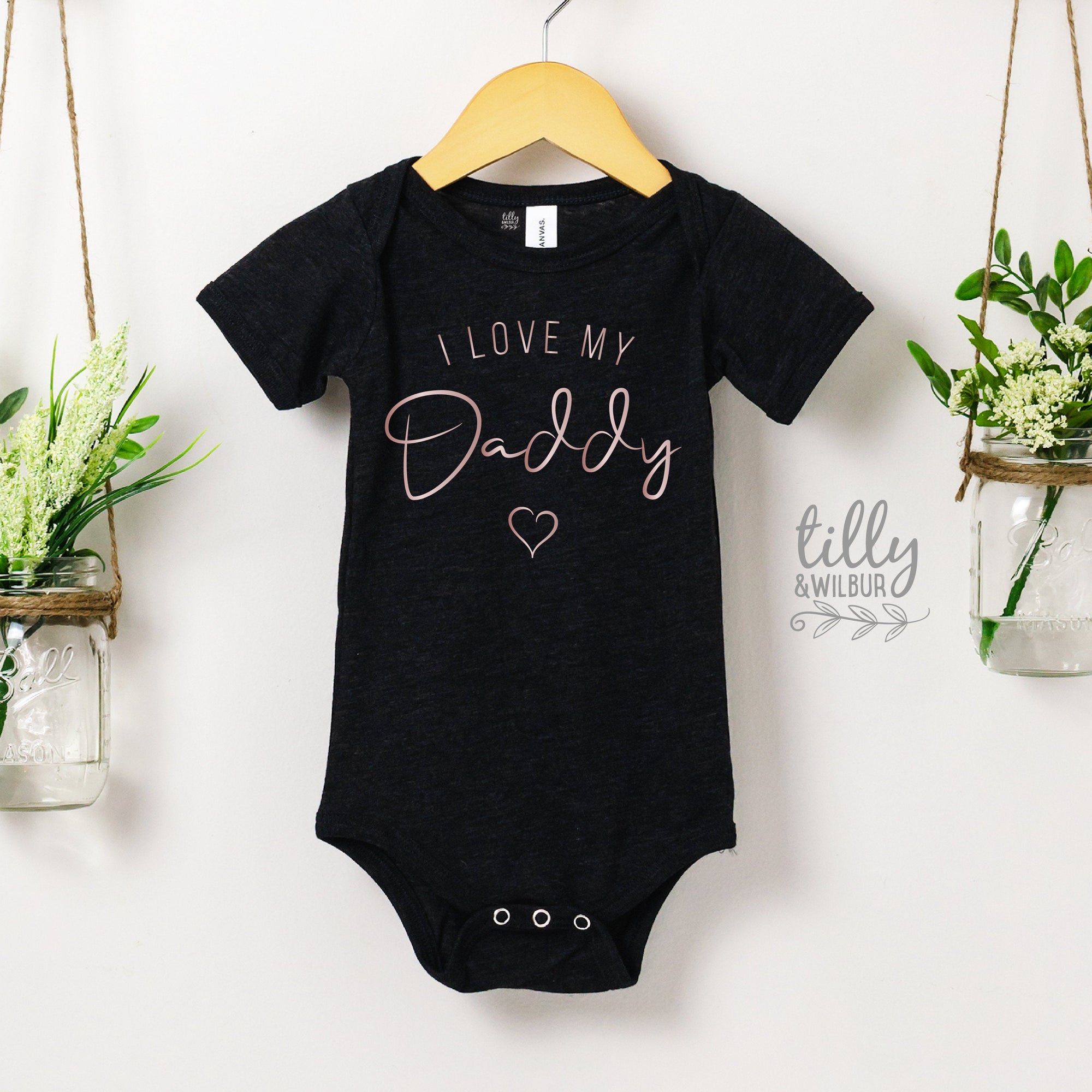 I Love My Daddy Onesie, I Love You Daddy Bodysuit, Our First Father&#39;s Day 2021, I Love You Daddy Happy 1st Father&#39;s Day, Fathers Day Baby