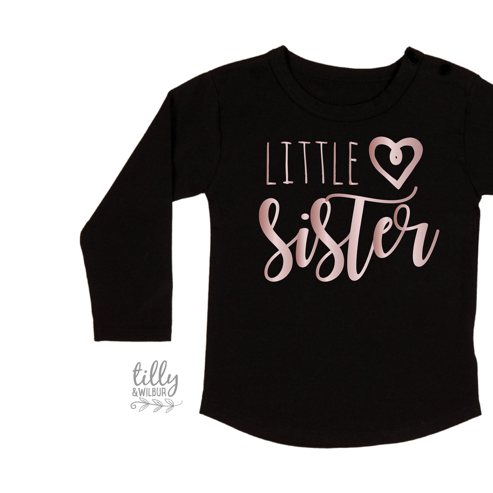 Little Sister T-Shirt, Matching Sister Outfits, Sibling T-Shirts, Matching Big Sister Little Sister T-Shirts, New Baby Sister Gift, Newborn
