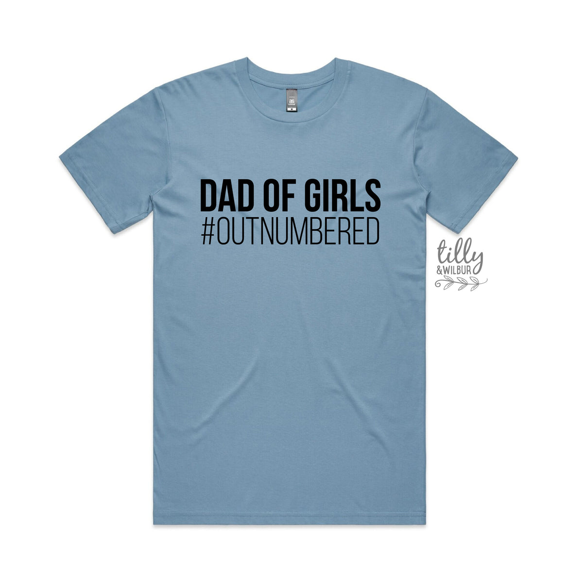 Dad Of Girls #Outnumbered Men's T-Shirt