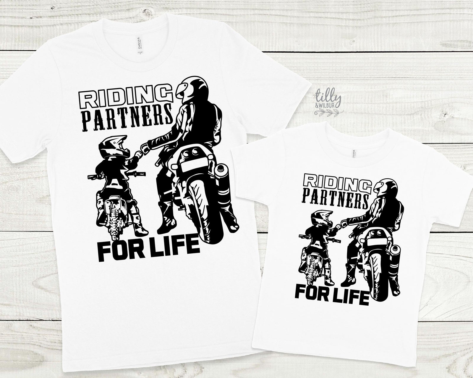 Riding Buddies For Life T-Shirts, Matching Father Son, Matching Daddy Daughter, Father's Day Gift, Trail Bikes, Dirt Bikes, Motorbikes