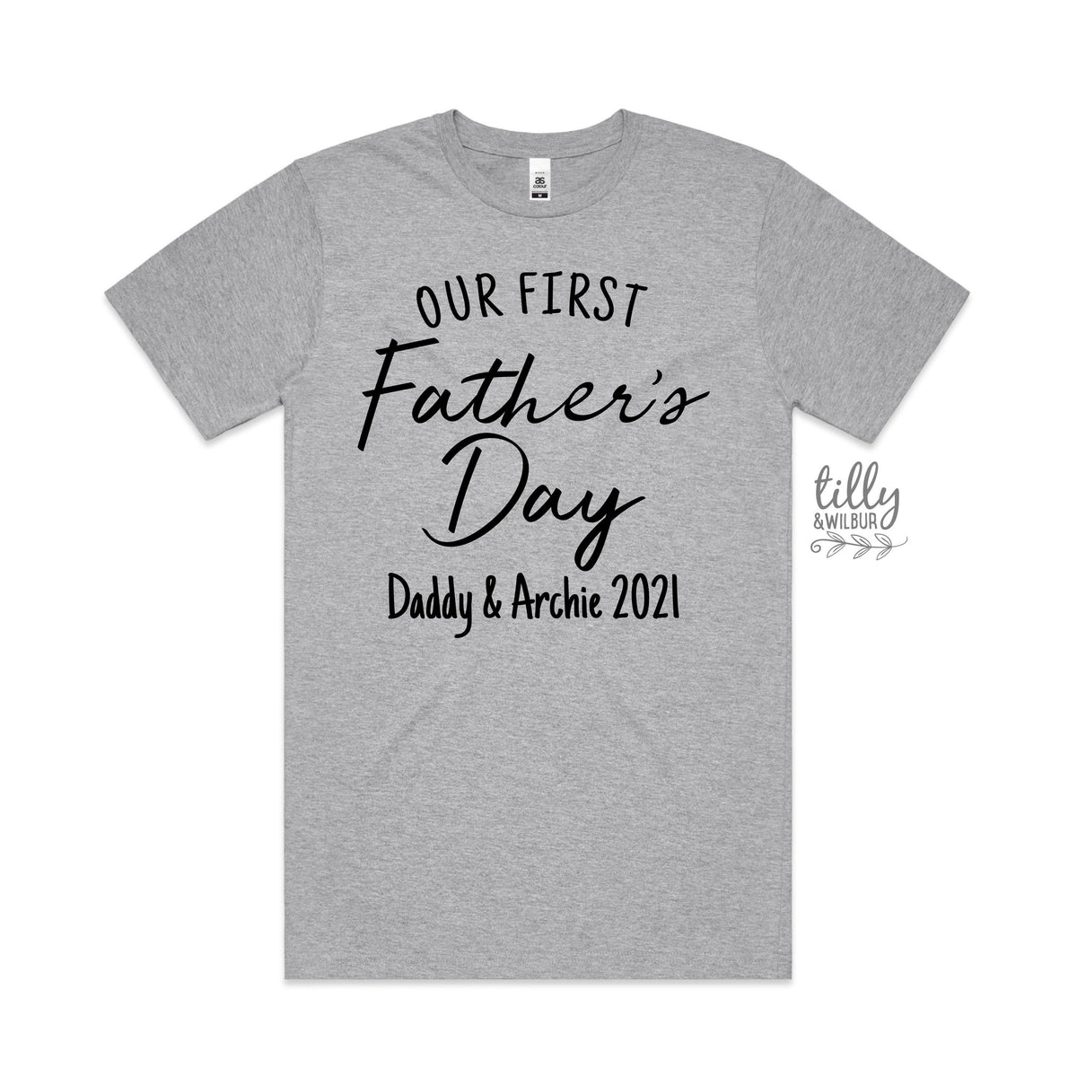Our First Father&amp;#39;s Day 2021 Men&amp;#39;s T-Shirt With Names, I Love You Daddy Happy 1st Father&amp;#39;s Day, Fathers Day Gift, First Fathers Day Dad Gift