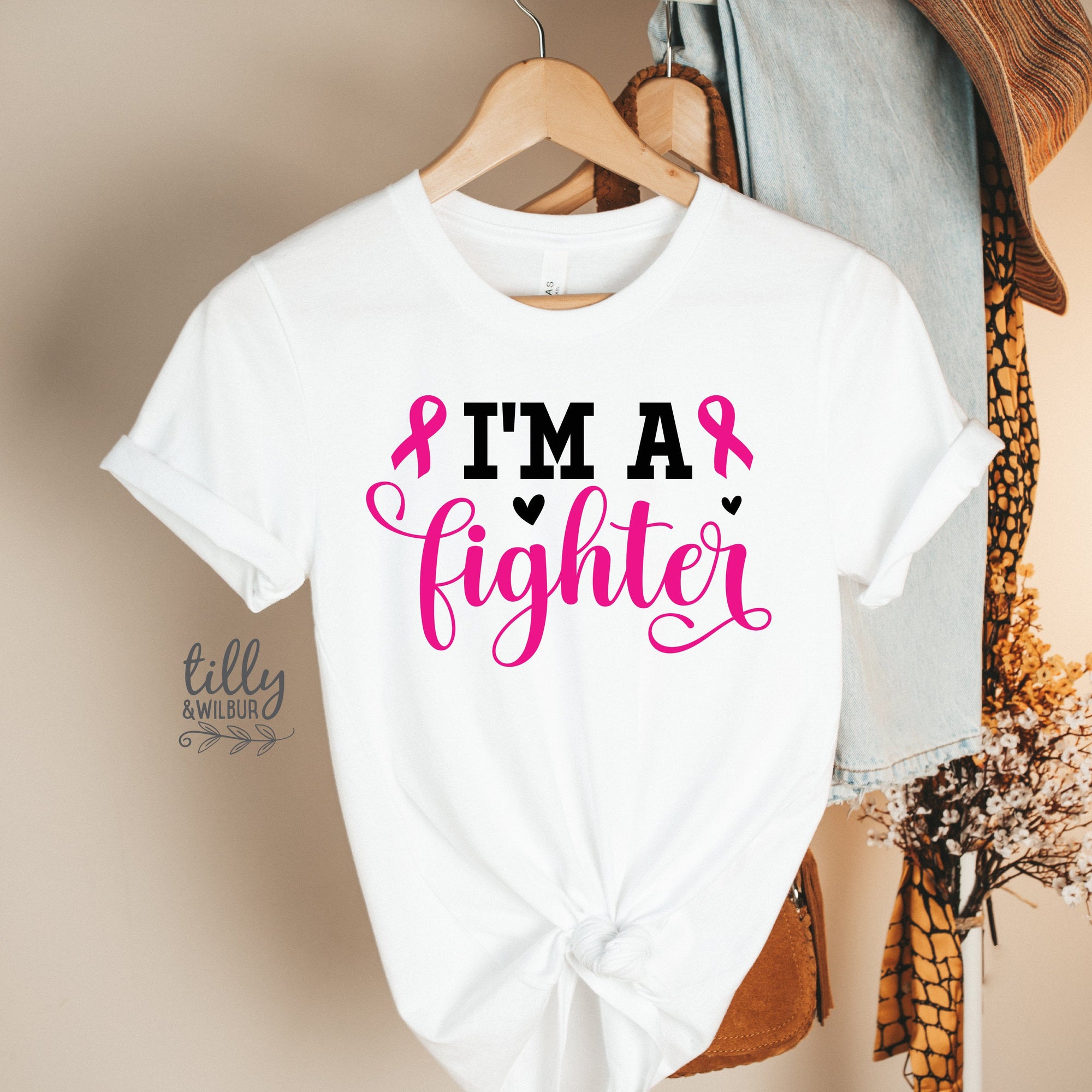 I&#39;m A Fighter T-Shirt, Cancer T-Shirt, Breast Cancer T-Shirt, Survivor T-Shirt, Pink Ribbon T-Shirt, I&#39;m A Survivor T-Shirt, Awareness Tee