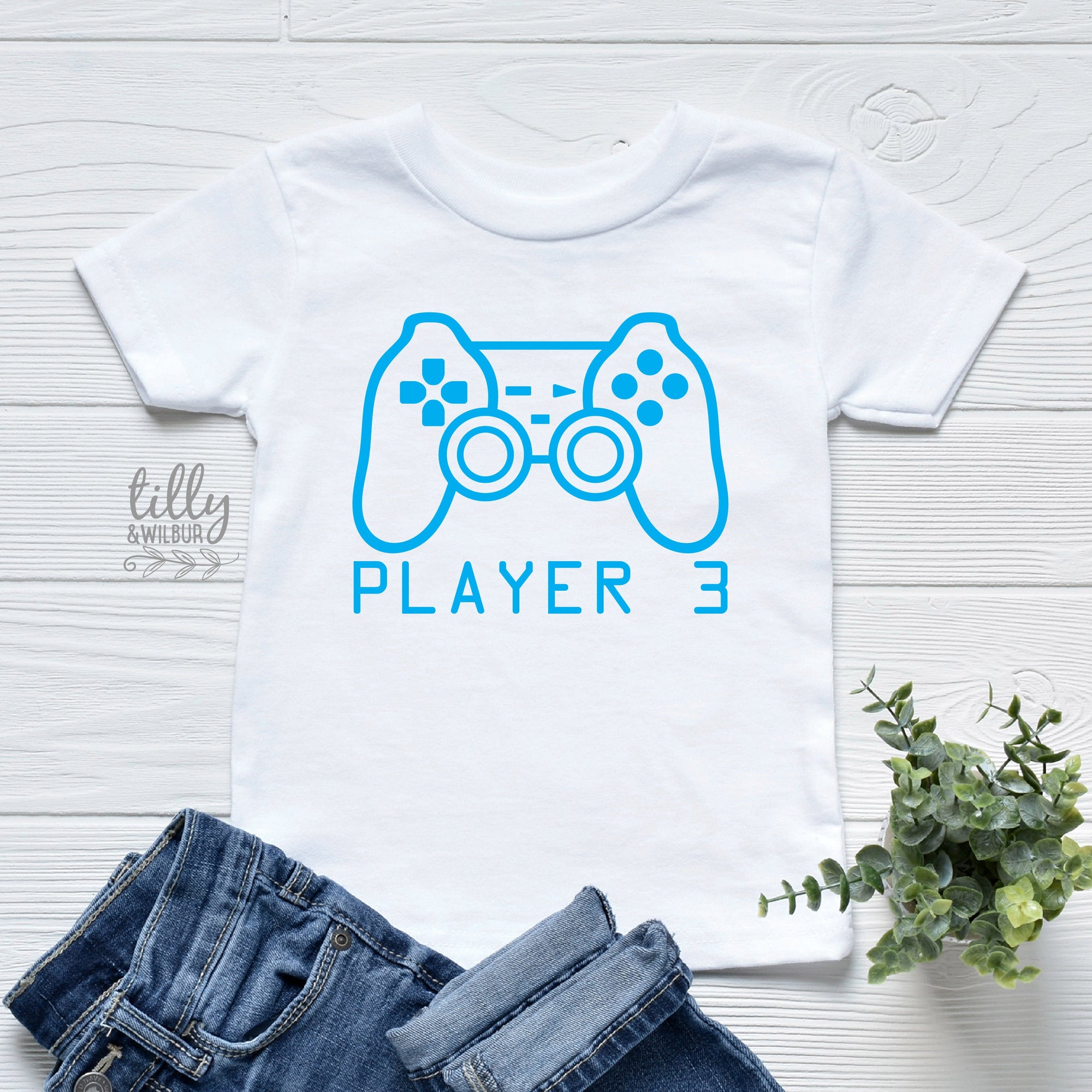 Player 3 T-Shirt, Part of Player 1 Player 2 Set, Father Son Matching Shirts, Matching Tees, Gaming, Father&#39;s Day Gift, Video Gift, Gamer