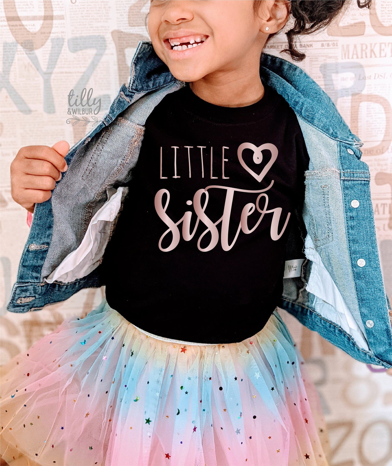 Little Sister T-Shirt, Matching Sister Outfits, Sibling T-Shirts, Matching Big Sister Little Sister T-Shirts, New Baby Sister Gift, Newborn