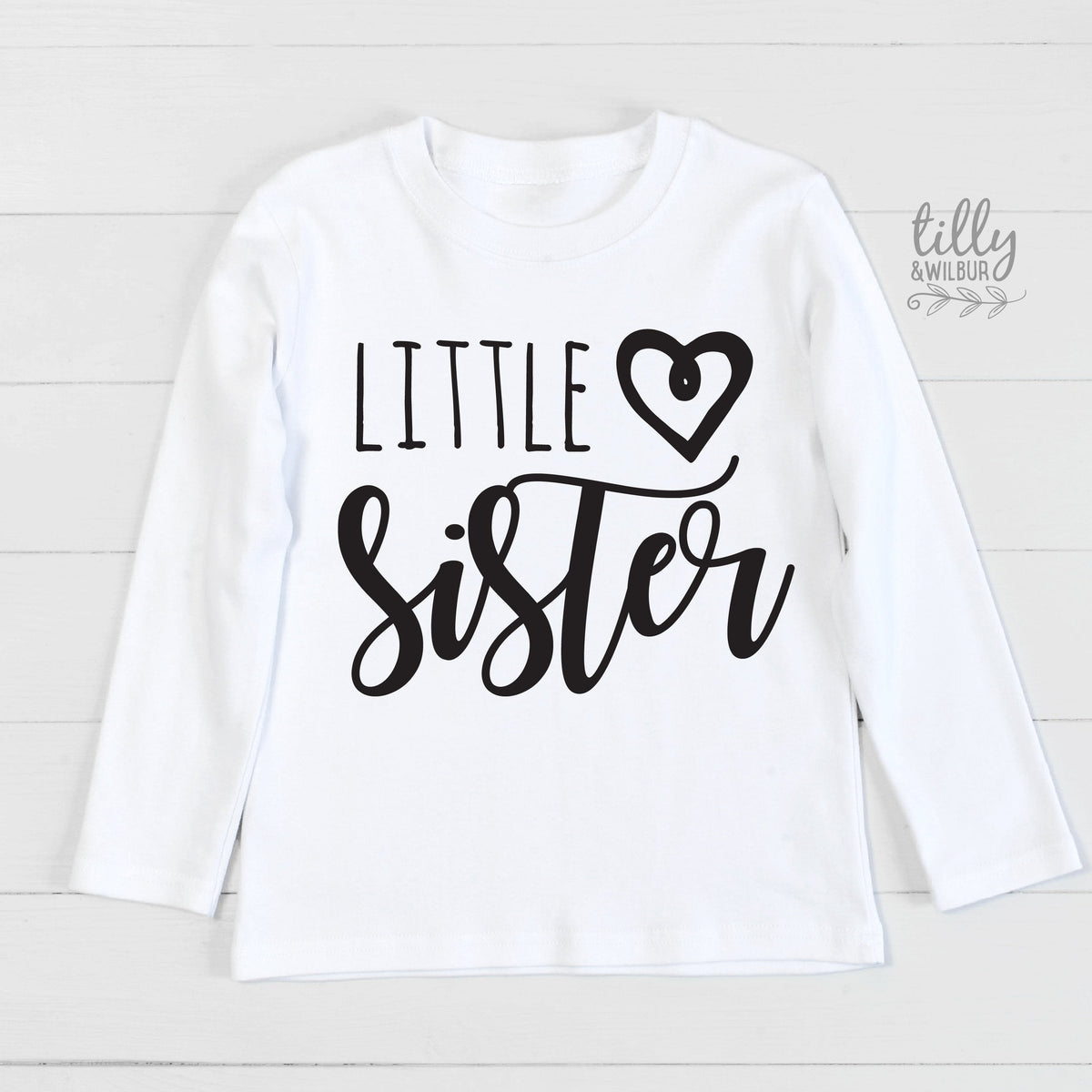 Little Sister T-Shirt, Matching Sister Outfits, Sibling T-Shirts, Matching Big Sister Little Sister T-Shirts, New Baby Sister Gift, Newborn