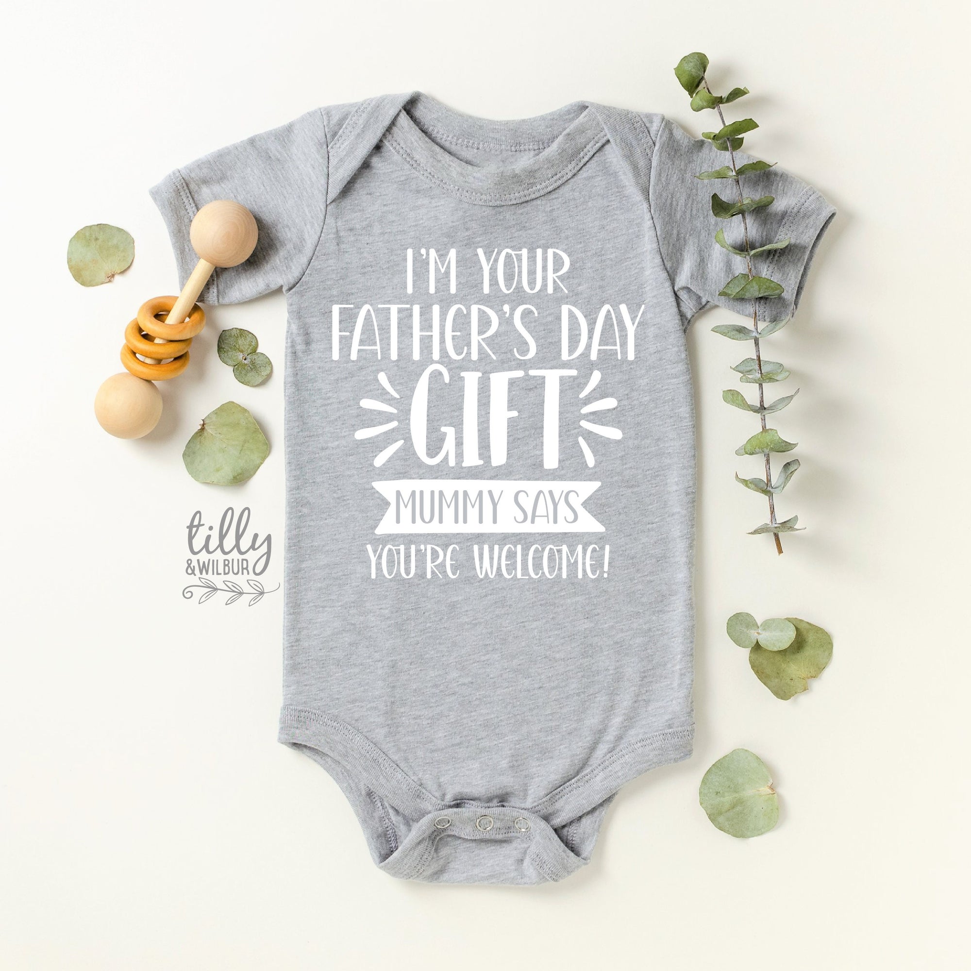 I&#39;m Your Father&#39;s Day Gift Mummy Says You&#39;re Welcome Bodysuit, First Father&#39;s Day Onesie, I Love You Daddy Happy 1st Father&#39;s Day Onesie
