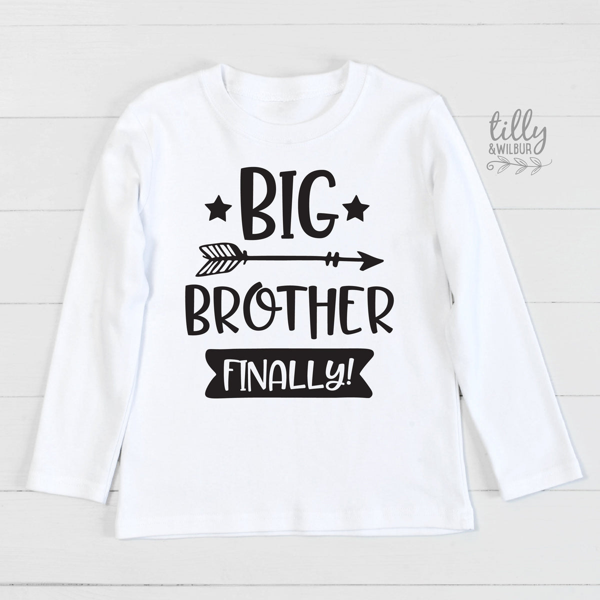Big Brother Finally, Promoted To Big Brother T-Shirt For Boys, Personalised Due Date, I&amp;#39;m Going To Be A Big Brother, Pregnancy Announcement