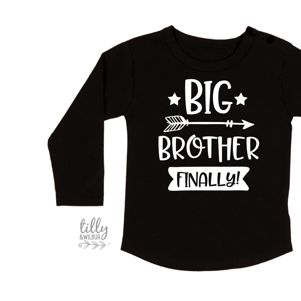 Big Brother Finally, Promoted To Big Brother T-Shirt For Boys, Personalised Due Date, I&amp;#39;m Going To Be A Big Brother, Pregnancy Announcement