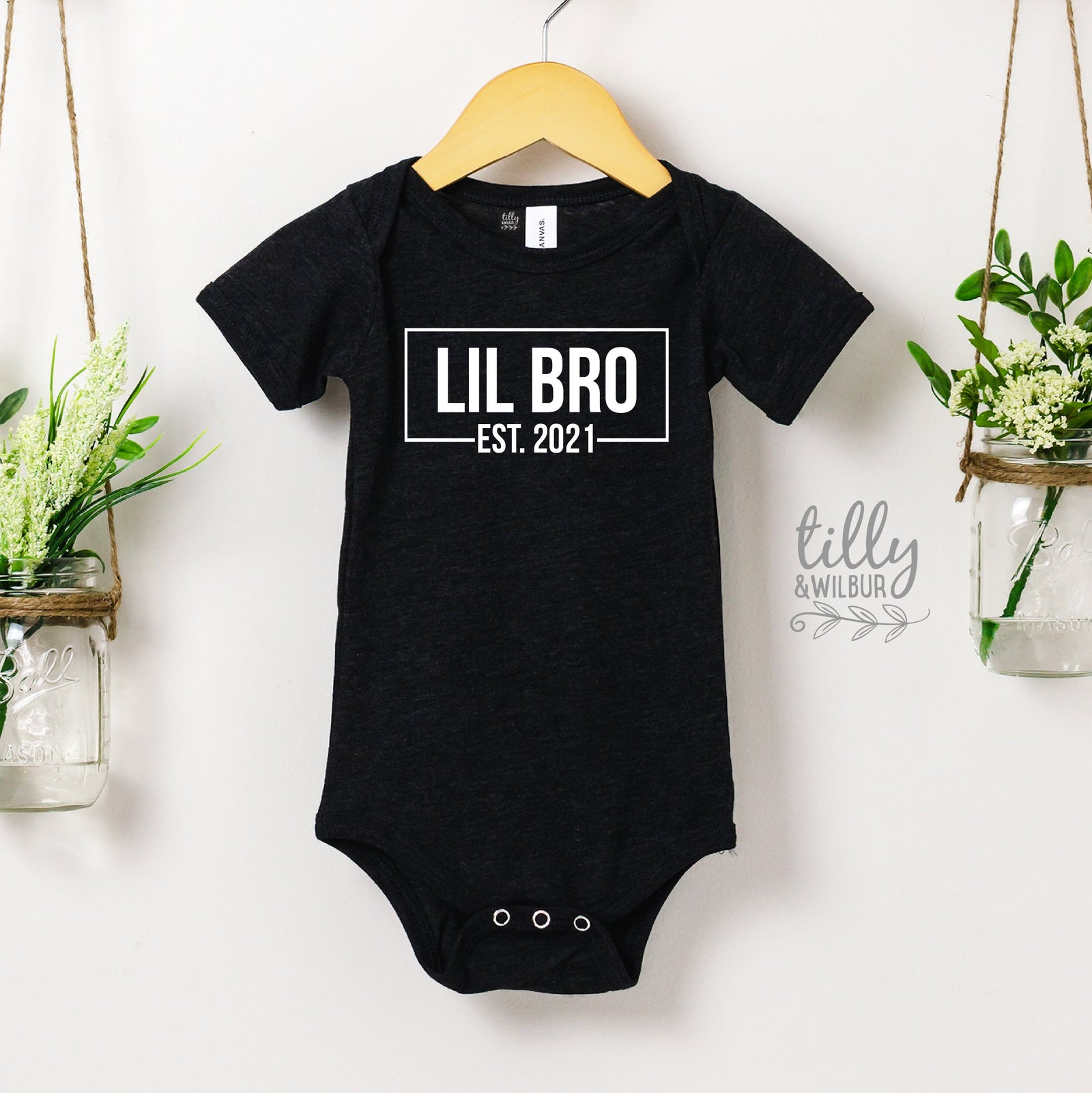 Lil Bro Est, Little Brother Est, Little Brother Bodysuit, Little Brother Onesie, Lil Bro T-Shirt, New Baby Gift, Newborn Gift, New Brother