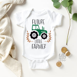 Future Little Farmer Bodysuit, Pregnancy Announcement Bodysuit, Future Little Farmer Onesie, Country Baby Onesie, Farmer Baby Gift, Farming